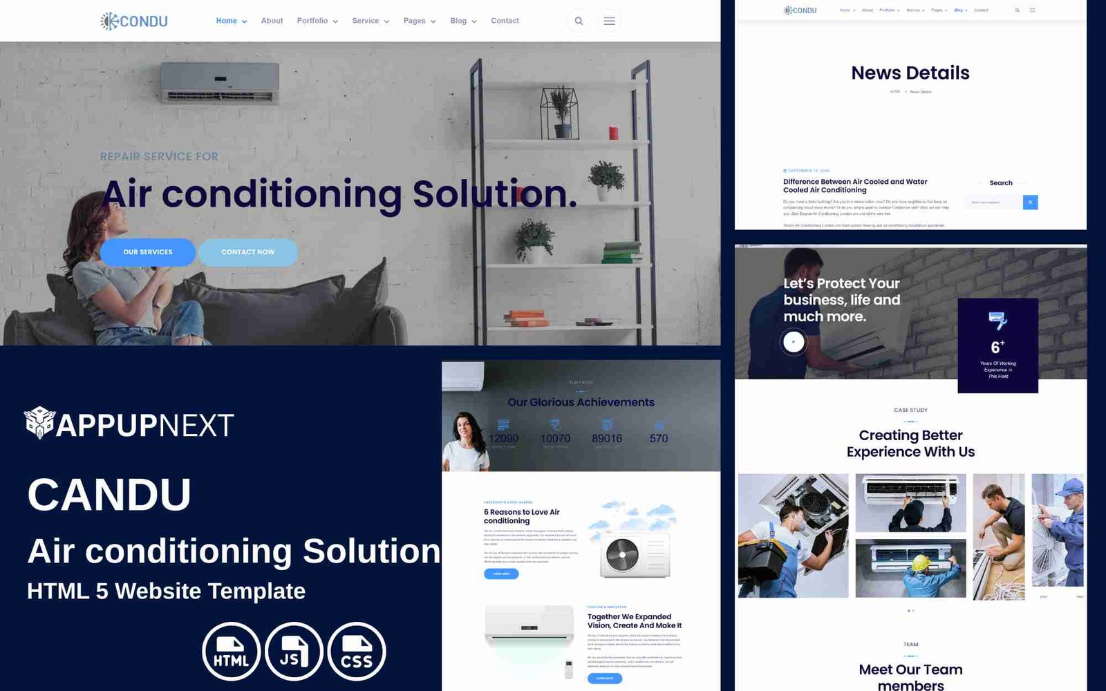 CANDU - Air conditioning Solution - HTML 5 Website Template - v2