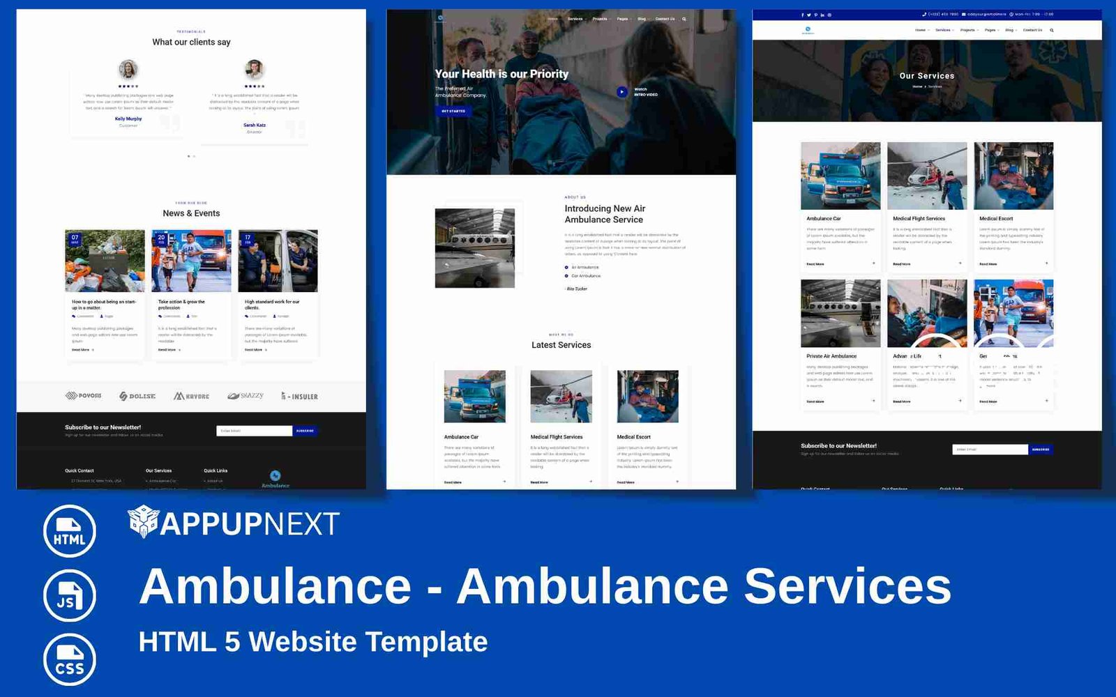 Ambulance - Ambulance Services - HTML 5 Website Template - v2