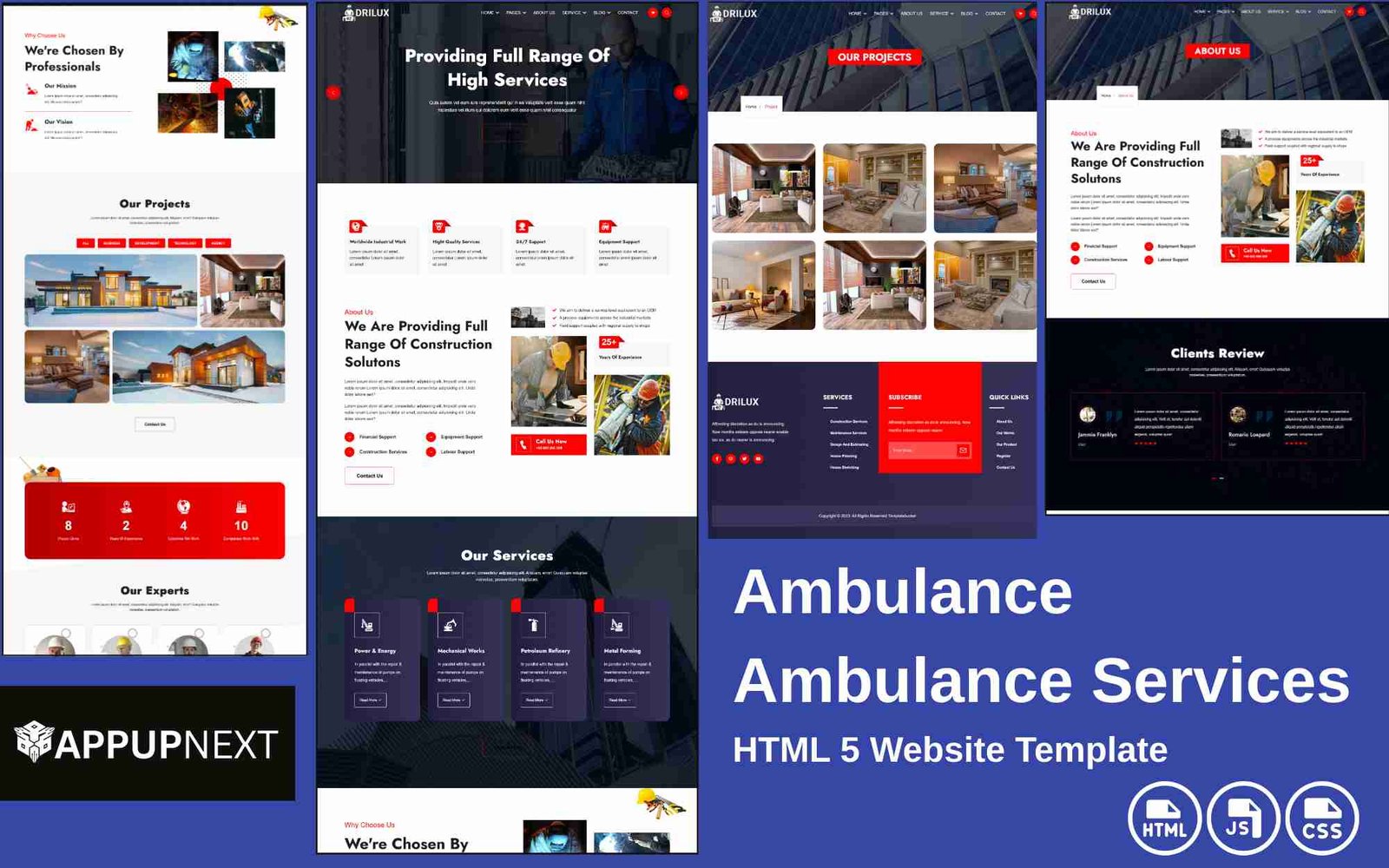 Drilux - Construction Services - HTML 5 Website Template - v3