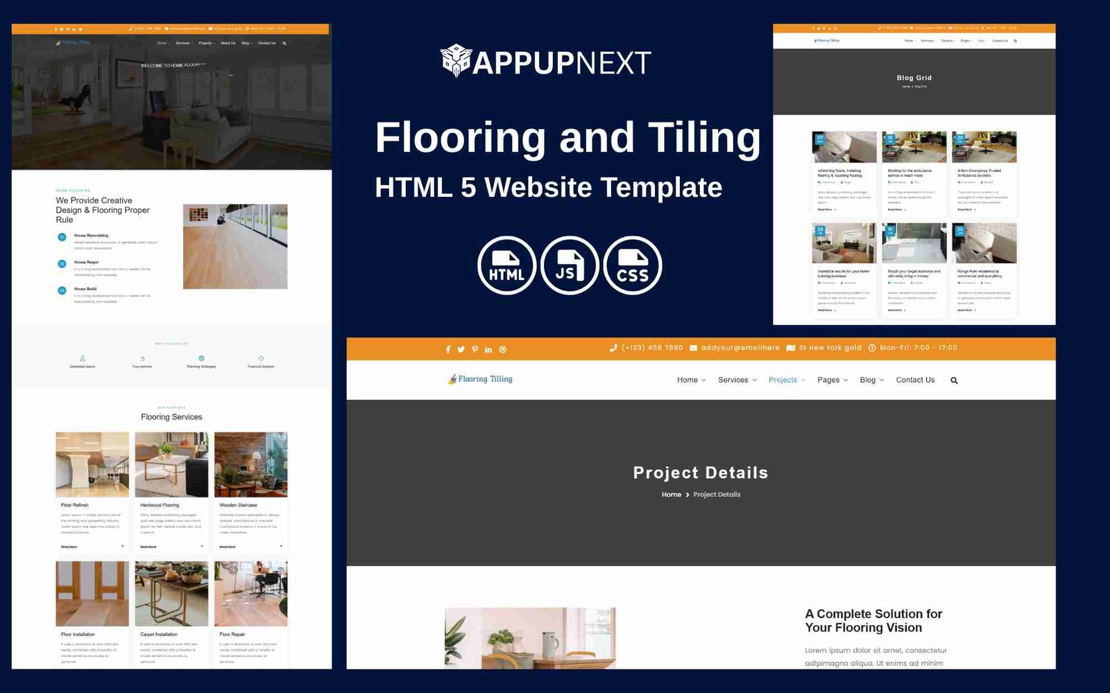 Flooring and Tiling - HTML 5 Website Template - v2