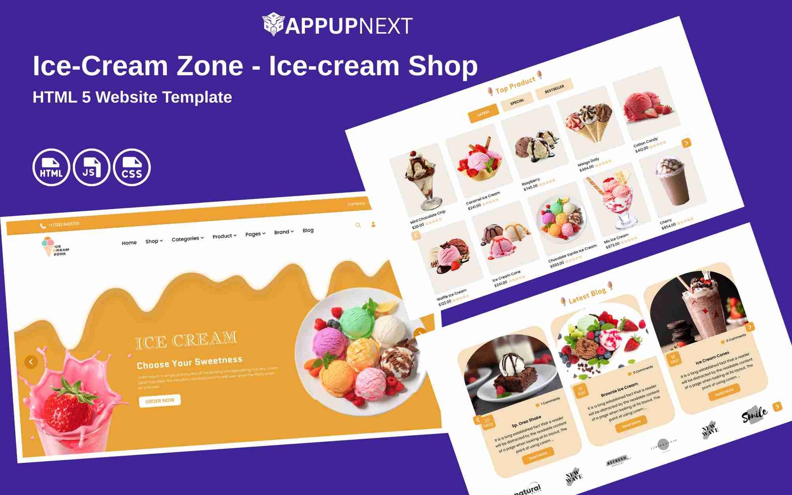 Ice-Cream Zone - Ice-cream Shop - HTML 5 Website Template