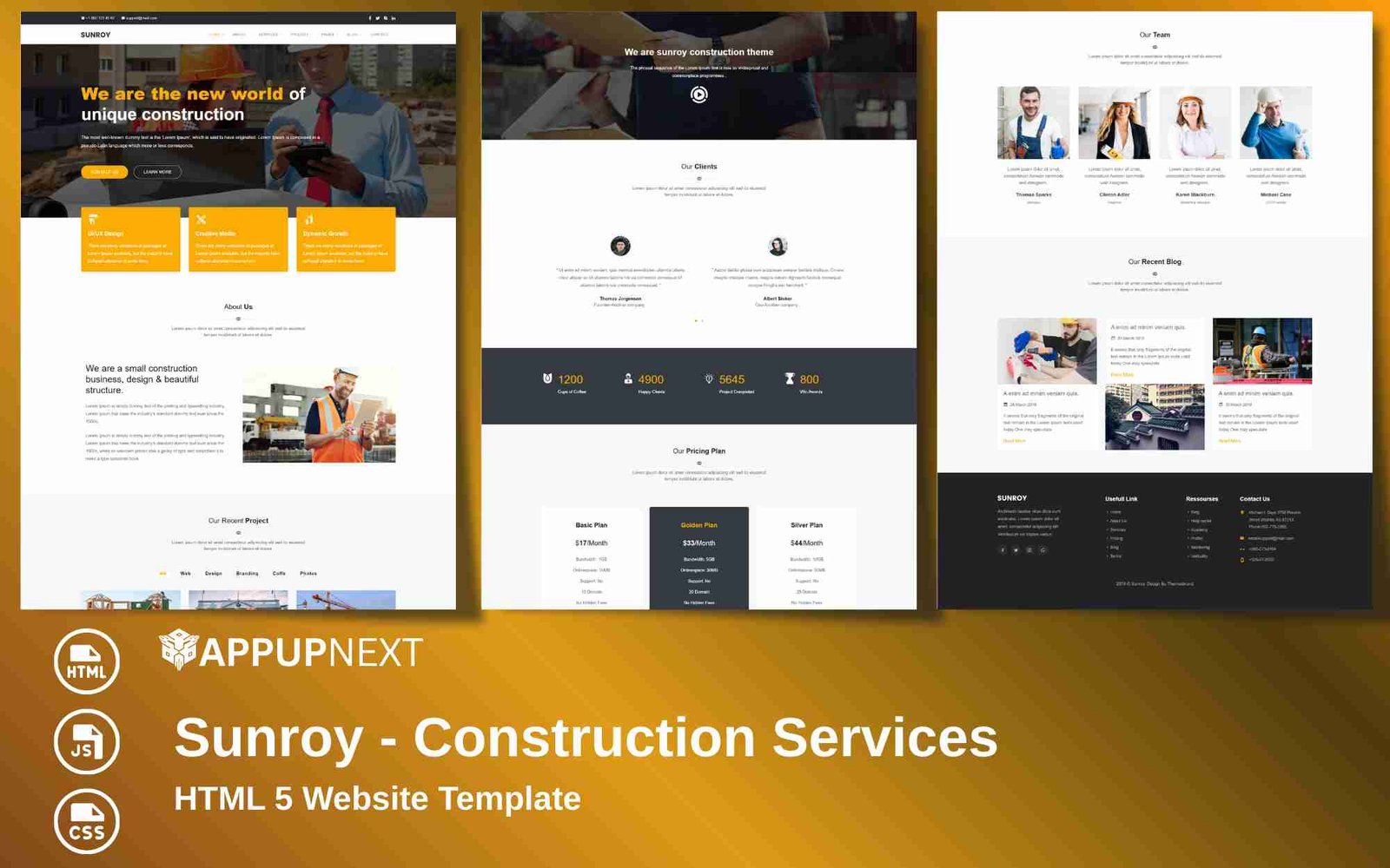Sunroy - Construction Services - HTML 5 Website Template - v1