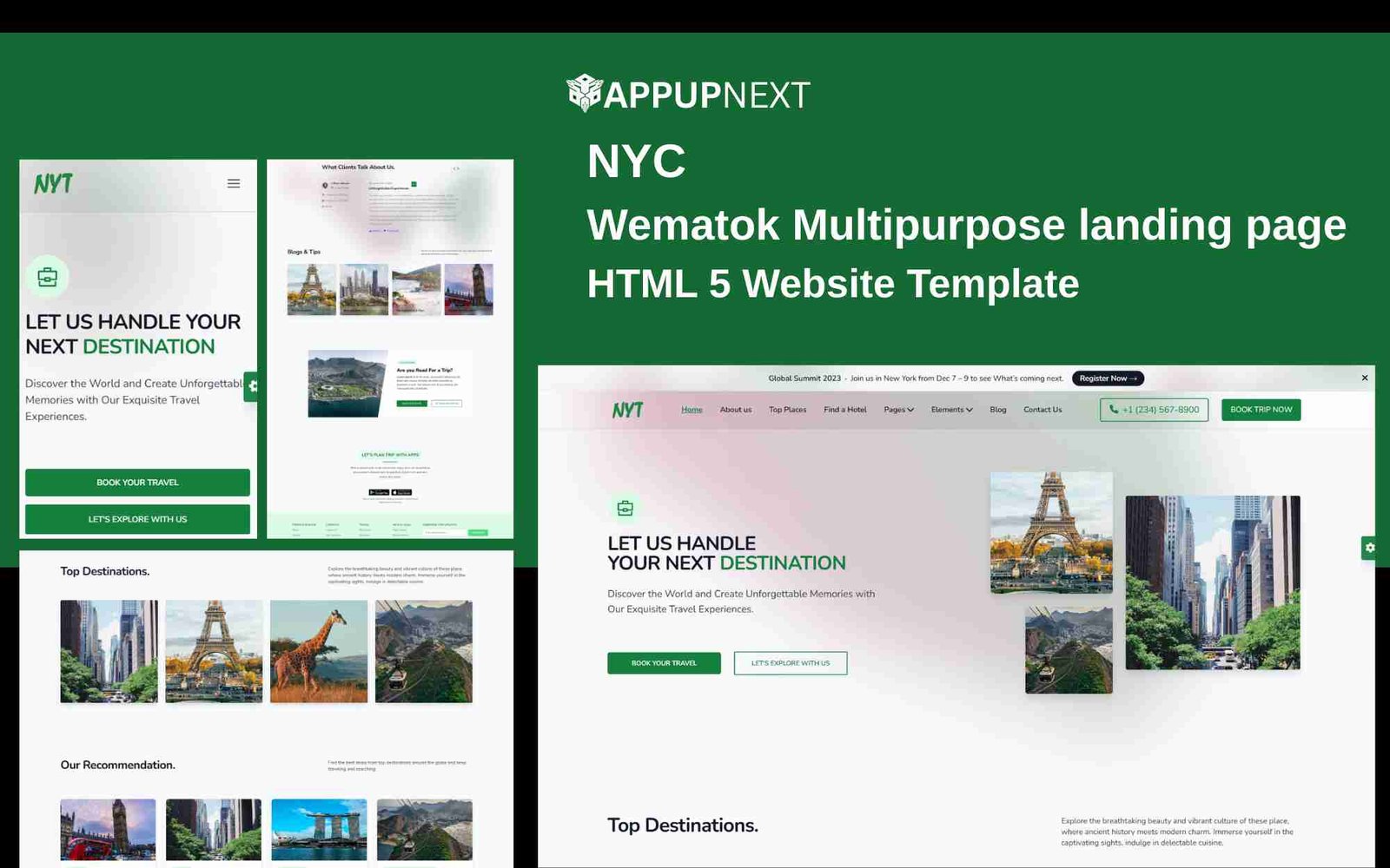 NYC - Wematok Multipurpose landing page - HTML 5 Website Template - v3
