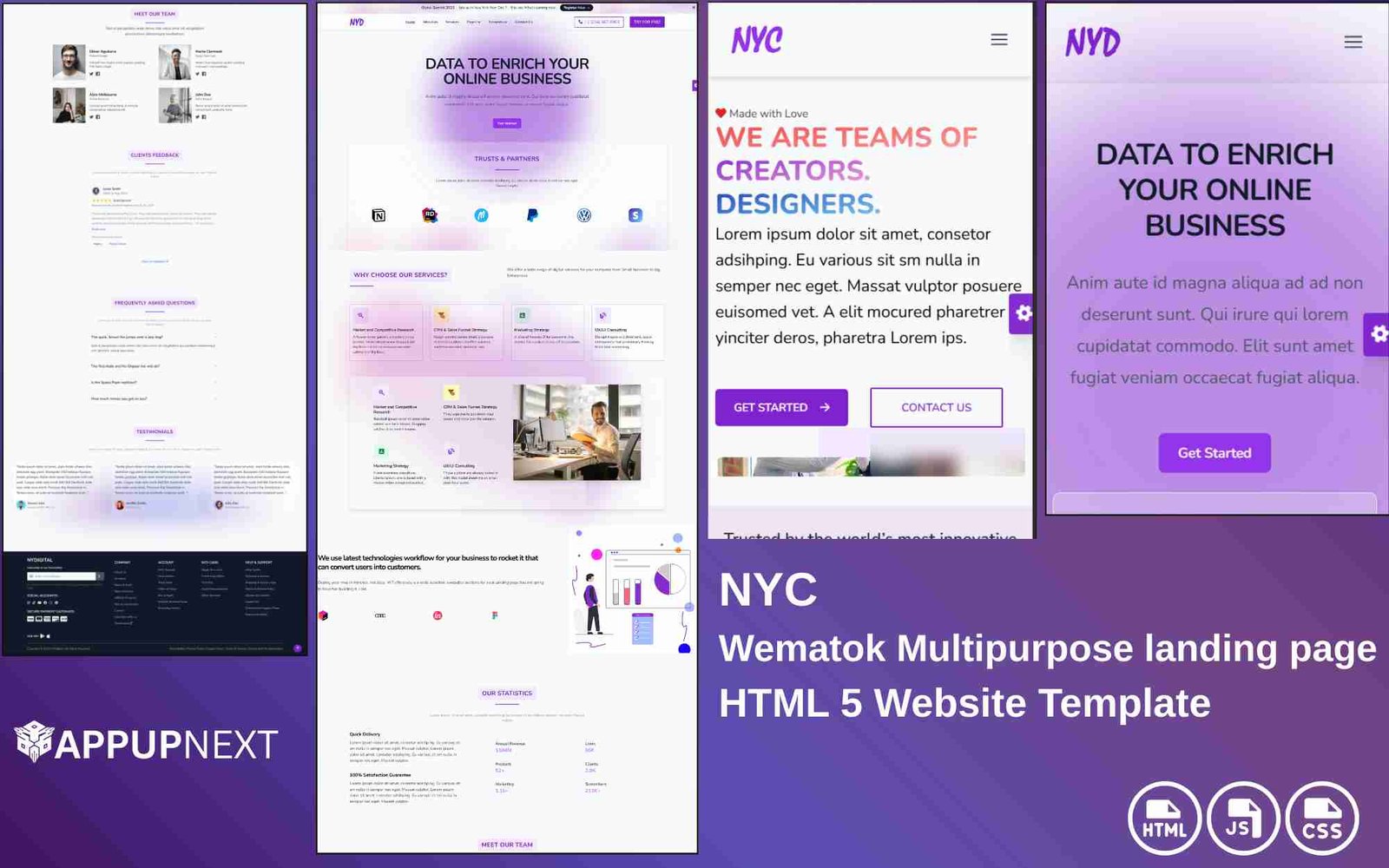 NYC - Wematok Multipurpose landing page - HTML 5 Website Template - v4