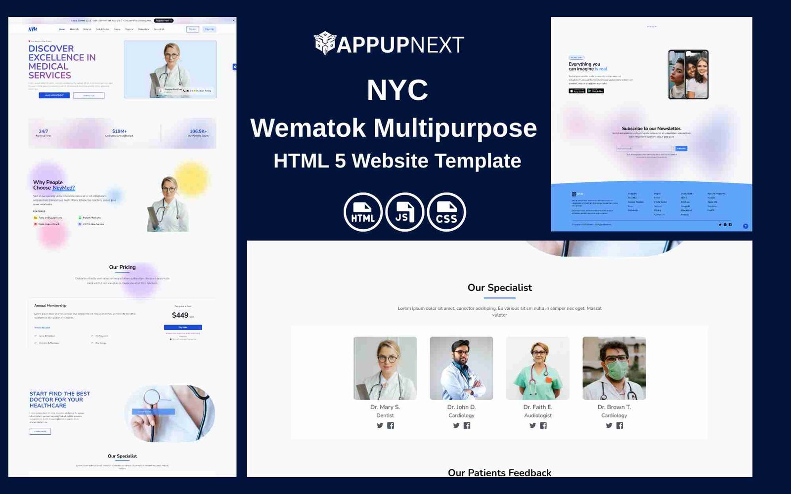 NYC - Wematok Multipurpose landing page - HTML 5 Website Template - v7