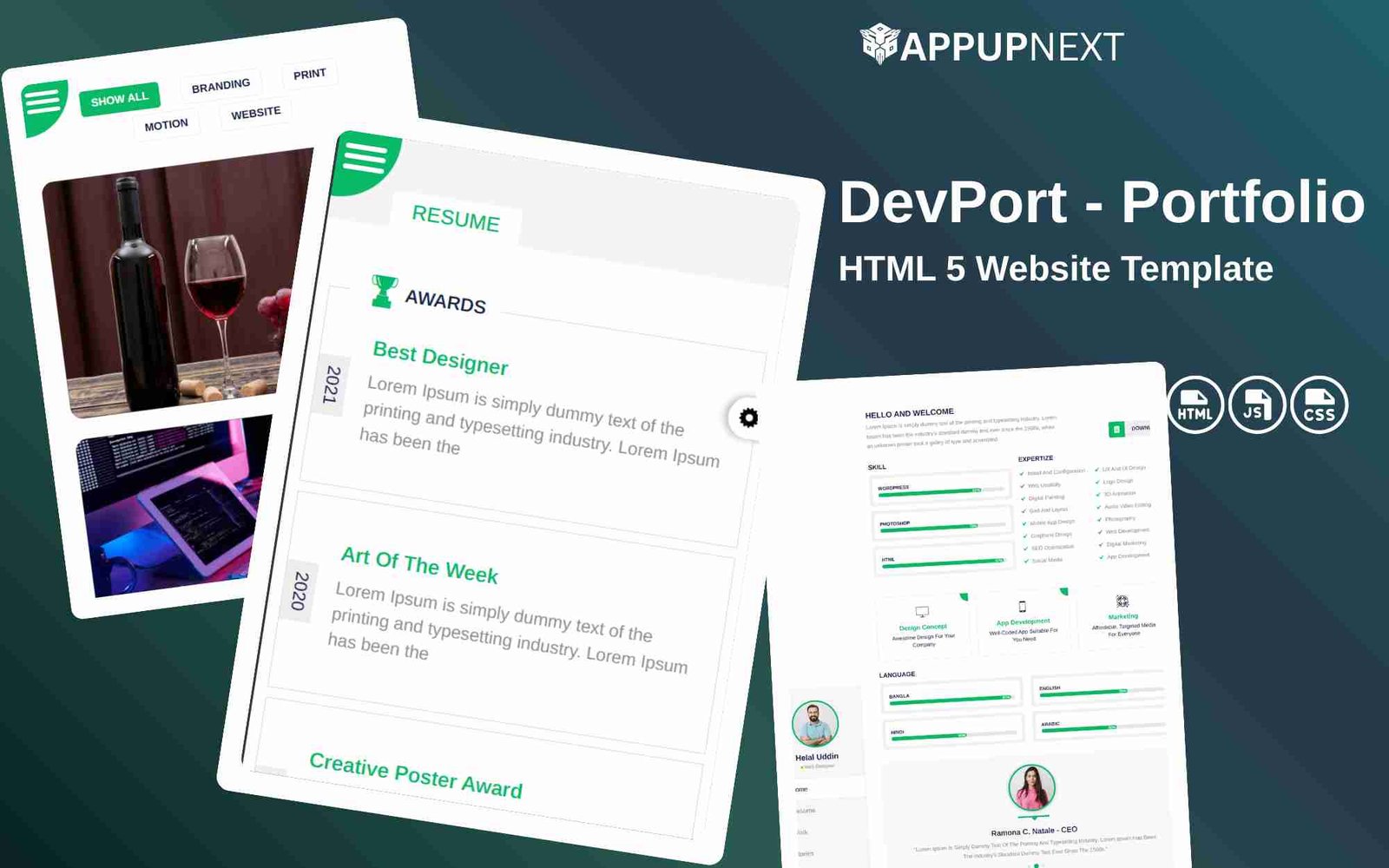 DevPort - Portfolio - HTML 5 Website Template