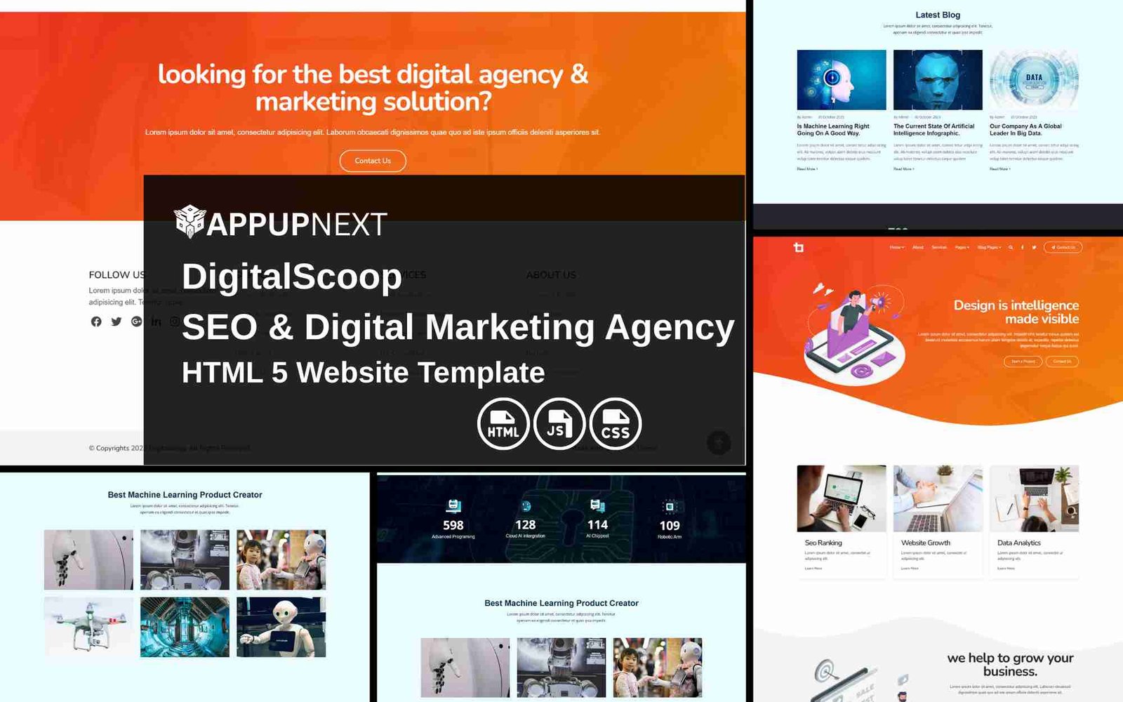 DigitalScoop - SEO & Digital Marketing Agency - HTML 5 Website Template - v6