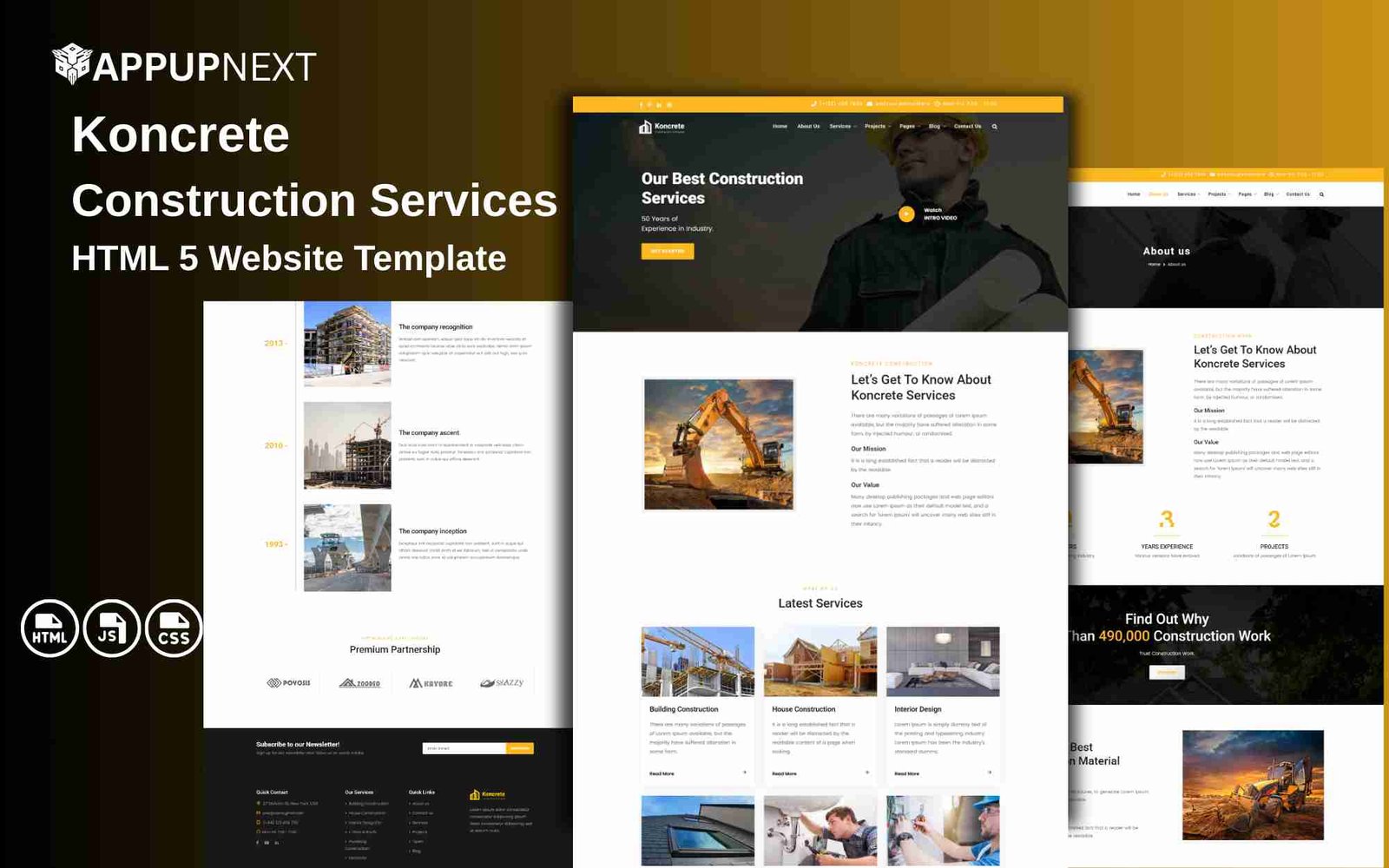Koncrete -  Construction Services - HTML 5 Website Template