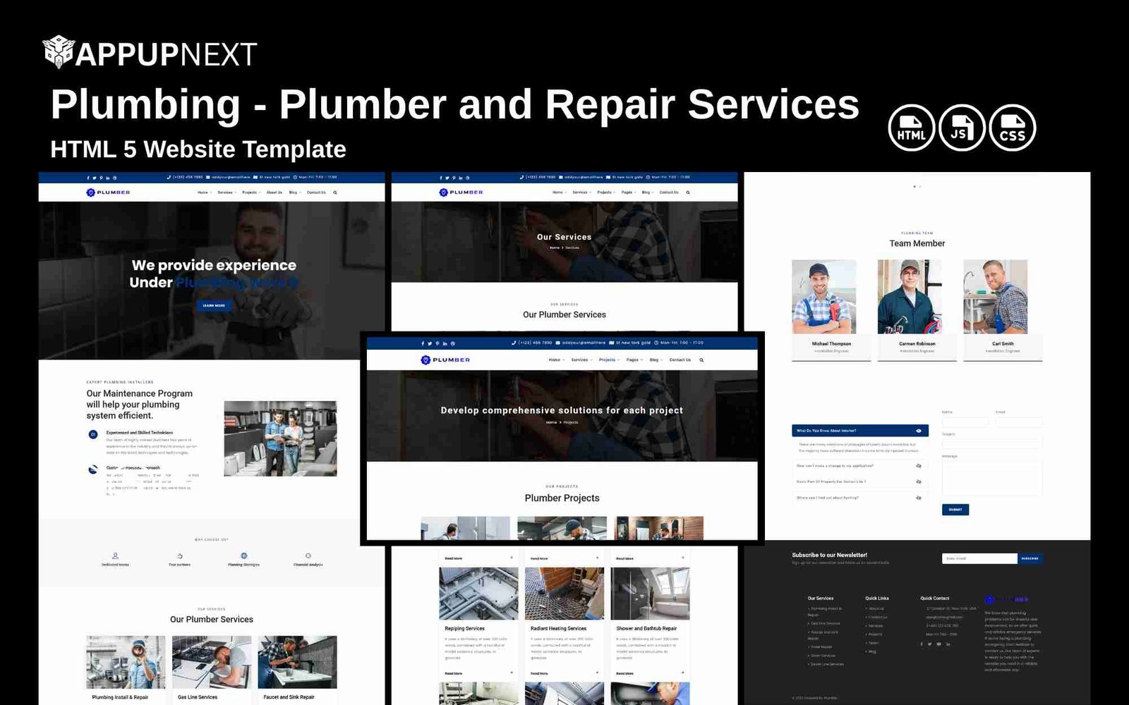 Plumbing - Plumber and Repair Services - HTML 5 Website Template