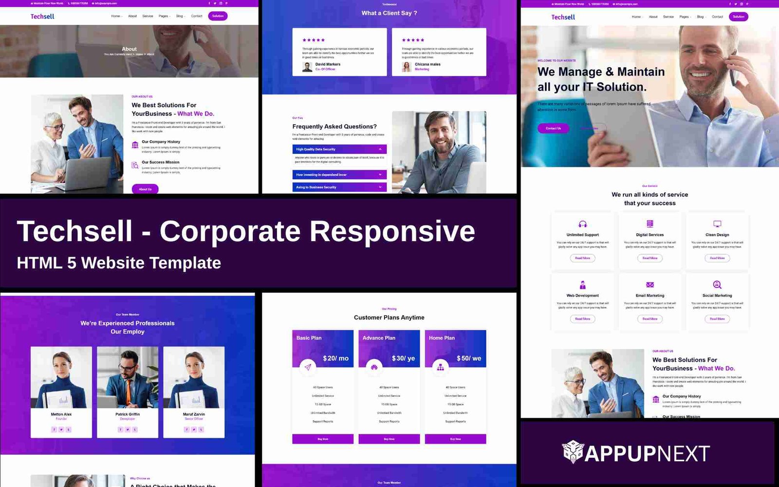 Techsell – Corporate Responsive - HTML 5 Website Template - v1