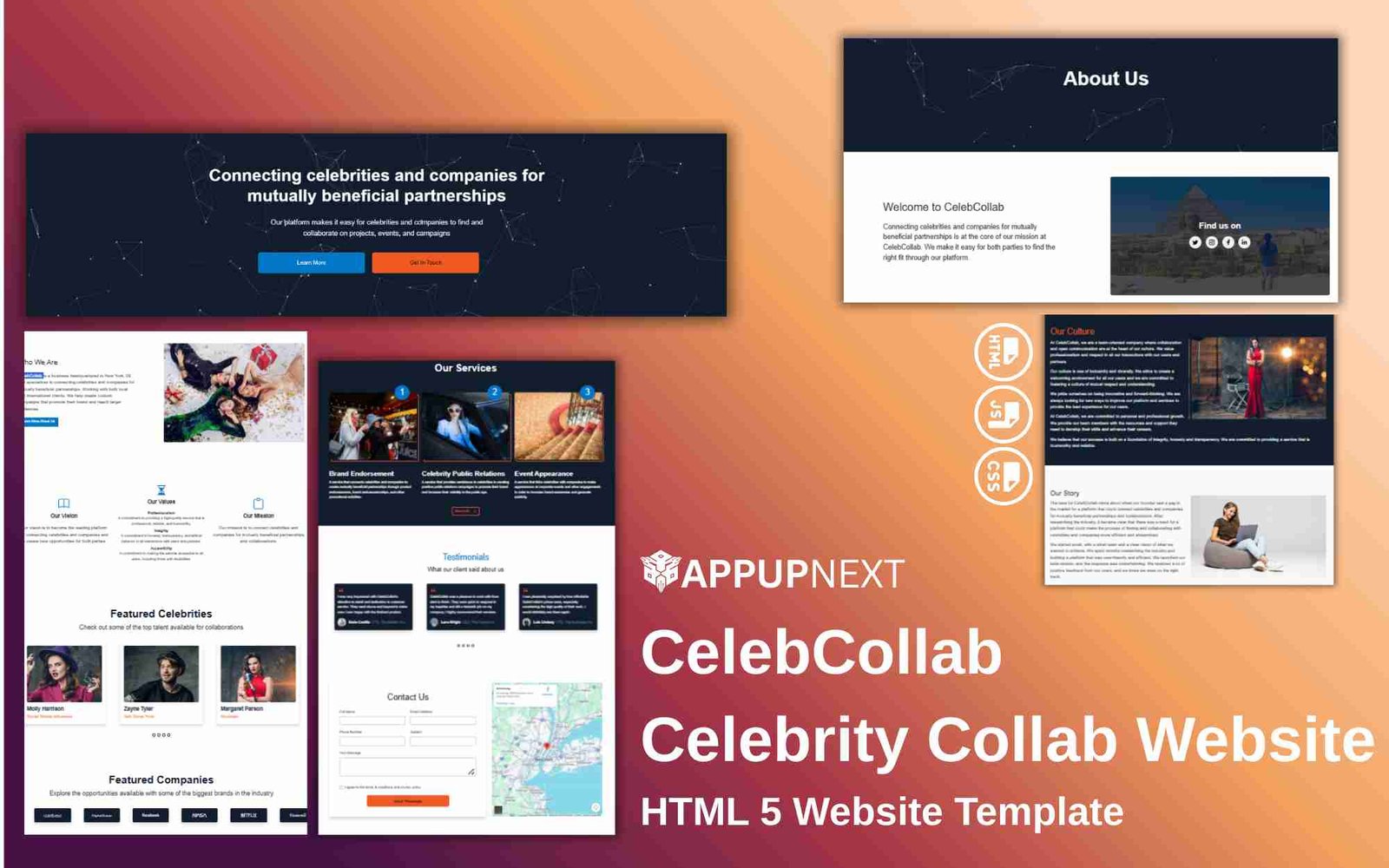 CelebCollab - The Ultimate Solution and Companies - HTML 5 Website Template
