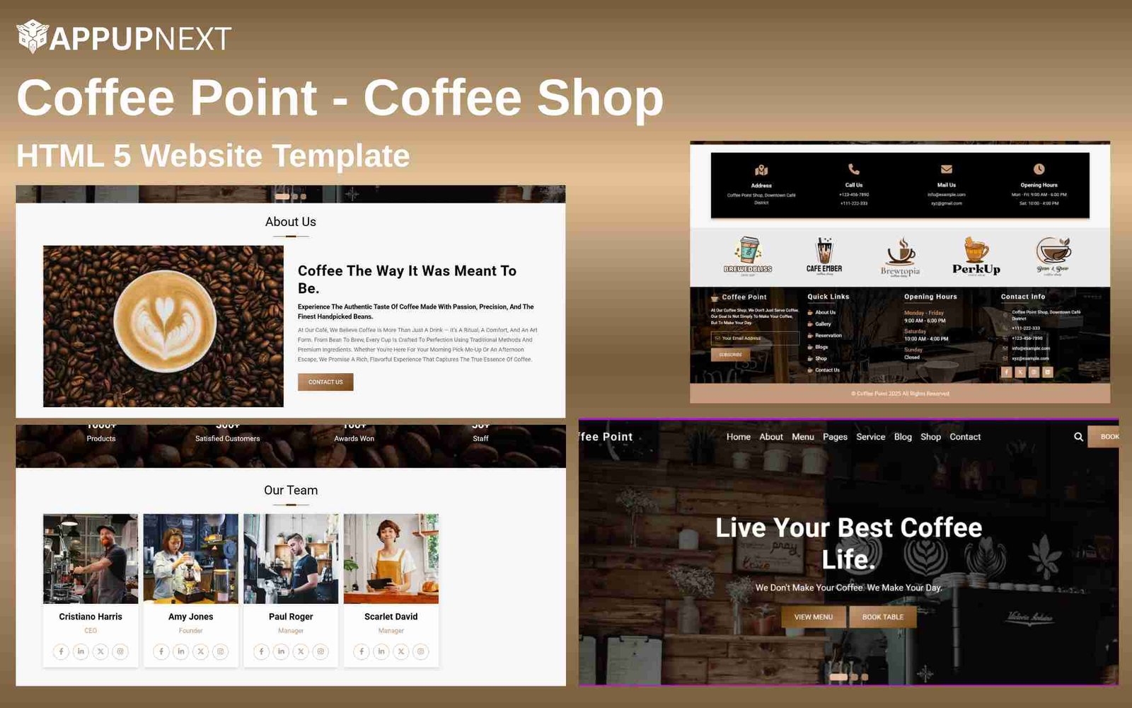 Coffee Point - Coffee Shop  - HTML 5 Website Template