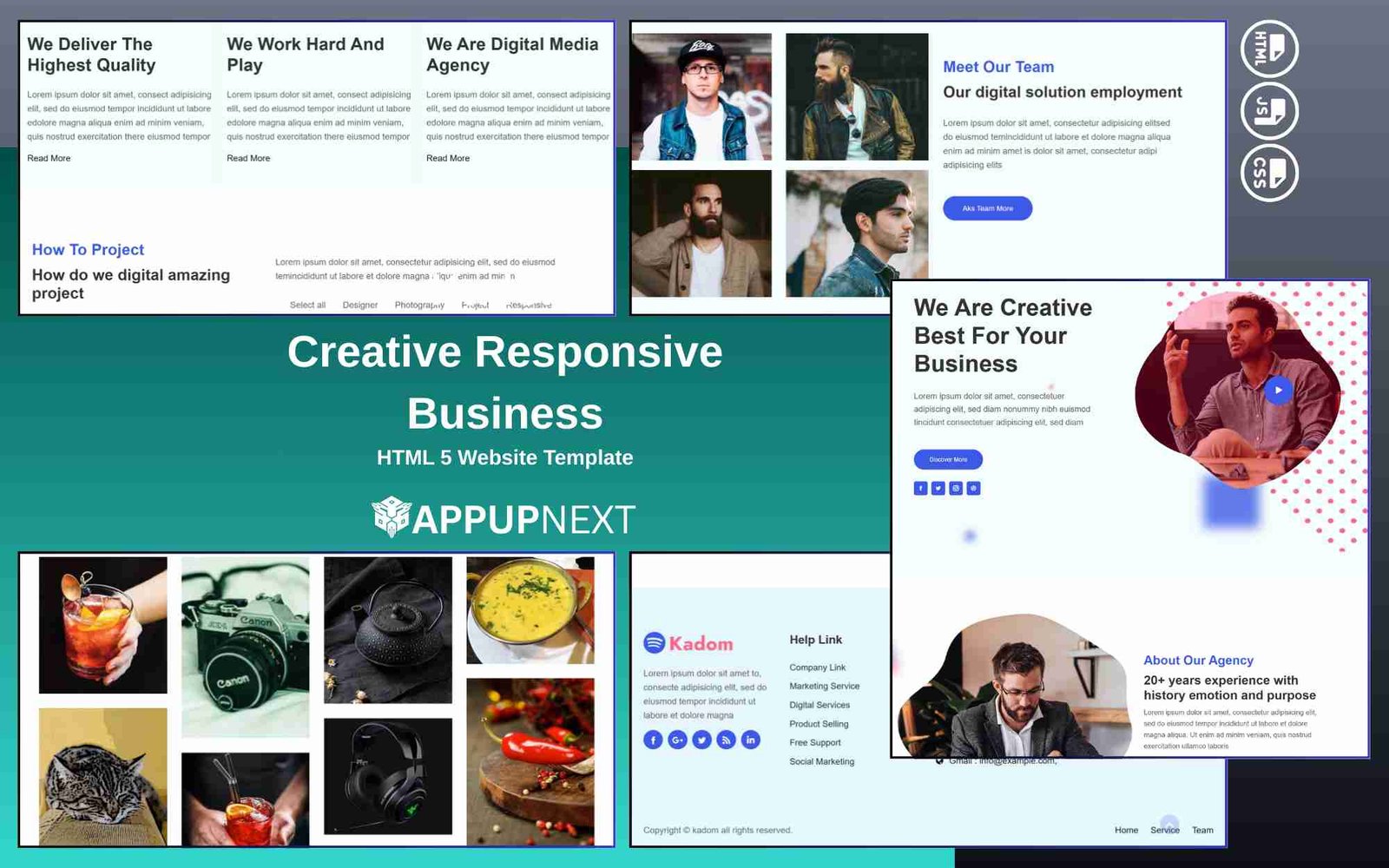 Kadom -Creative Responsive Business - HTML 5 Website Template - v1