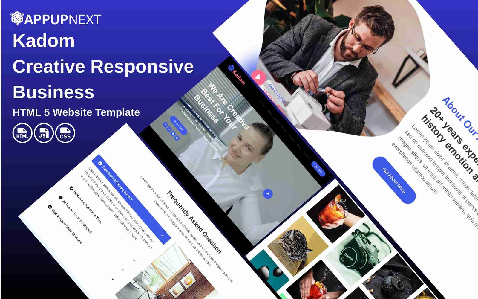 Kadom -Creative Responsive Business - HTML 5 Website Template - v2