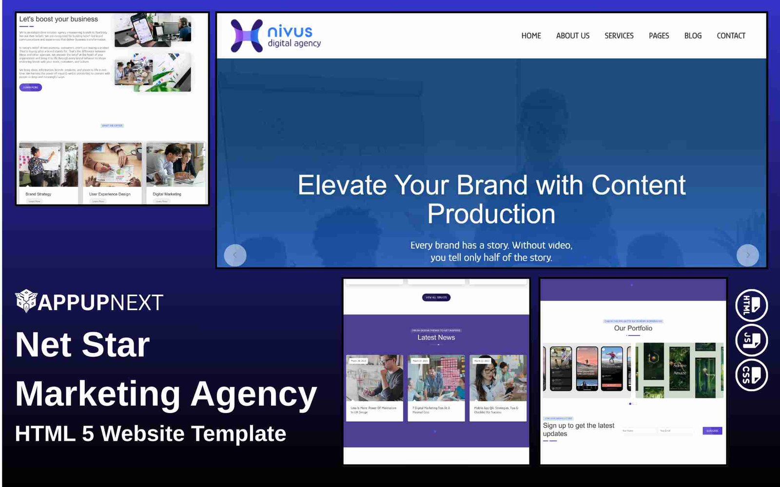 Net Star - Marketing Agency - HTML 5 Website Template