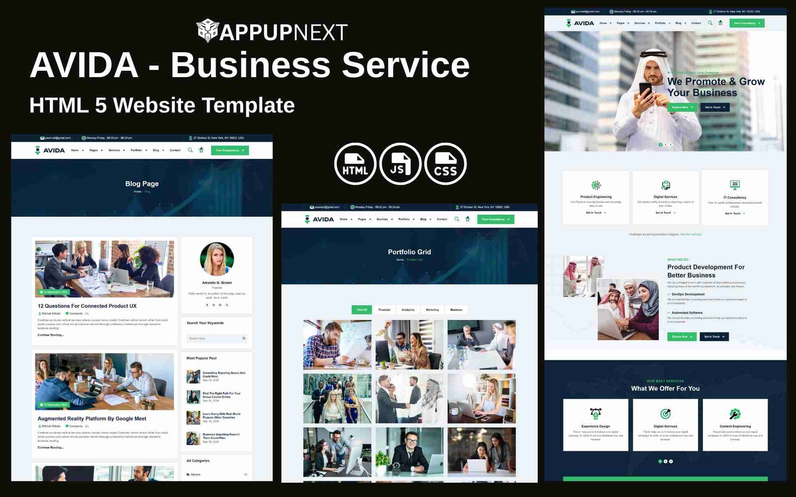 AVIDA - Business Service - HTML 5 Website Template - v3