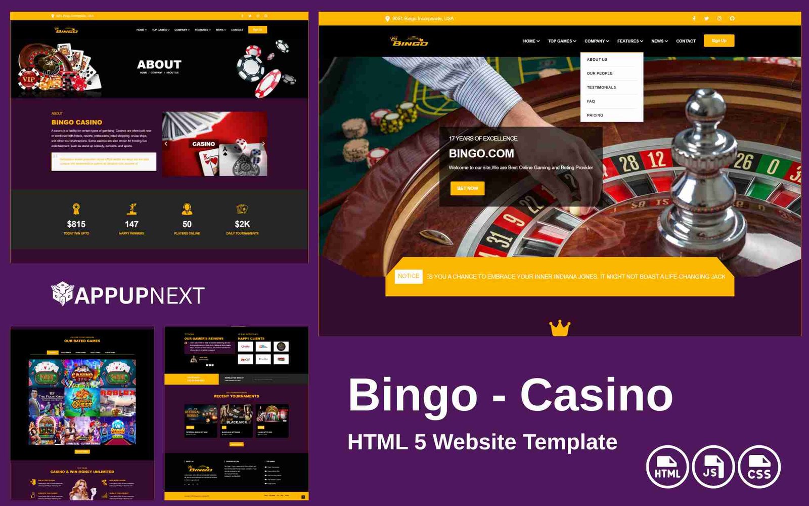 Bingo - Casino - HTML 5 Website Template - v2