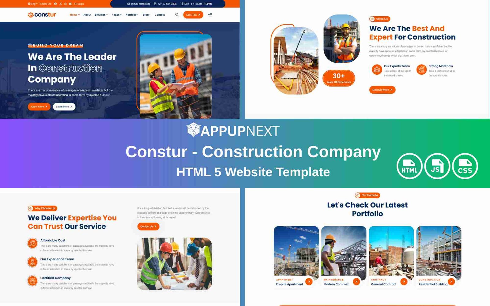 Constur - Construction Company - HTML 5 Website Template - v3