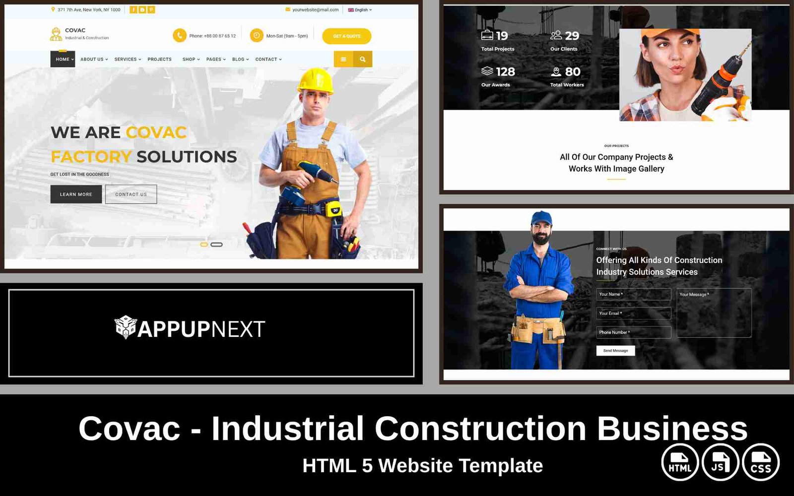 Covac - Industrial Construction Business  - HTML 5 Website Template - v1