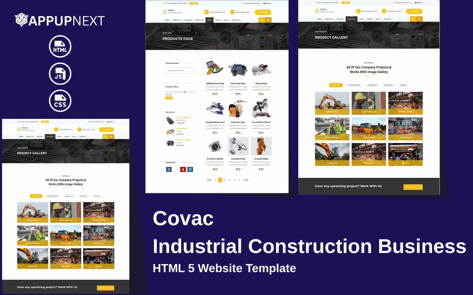 Covac - Industrial Construction Business  - HTML 5 Website Template - v5
