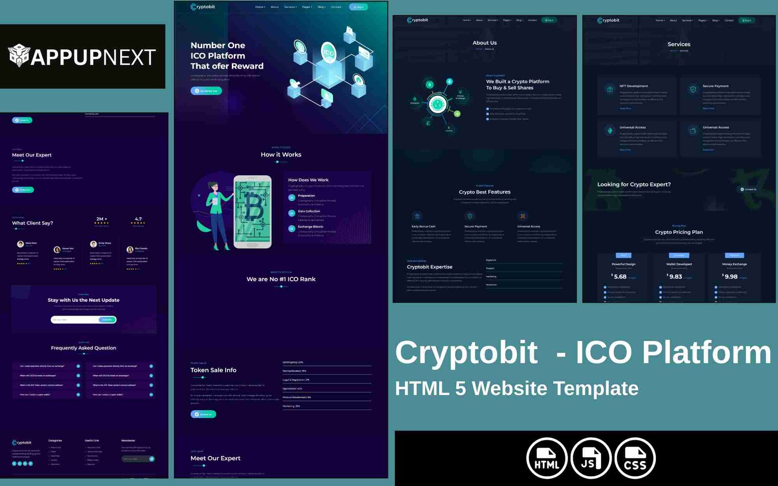 Cryptobit  - ICO Platform - HTML 5 Website Template - v1