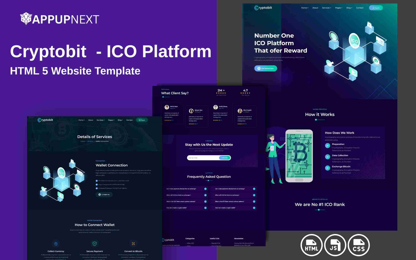 Cryptobit  - ICO Platform - HTML 5 Website Template - v2