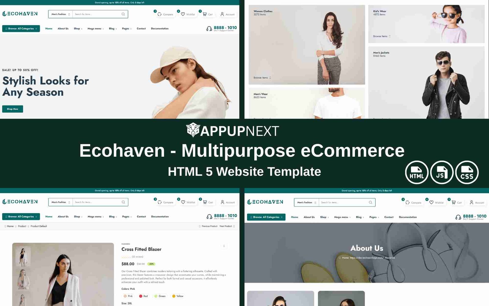 Ecohaven - Multipurpose eCommerce  - HTML 5 Website Template