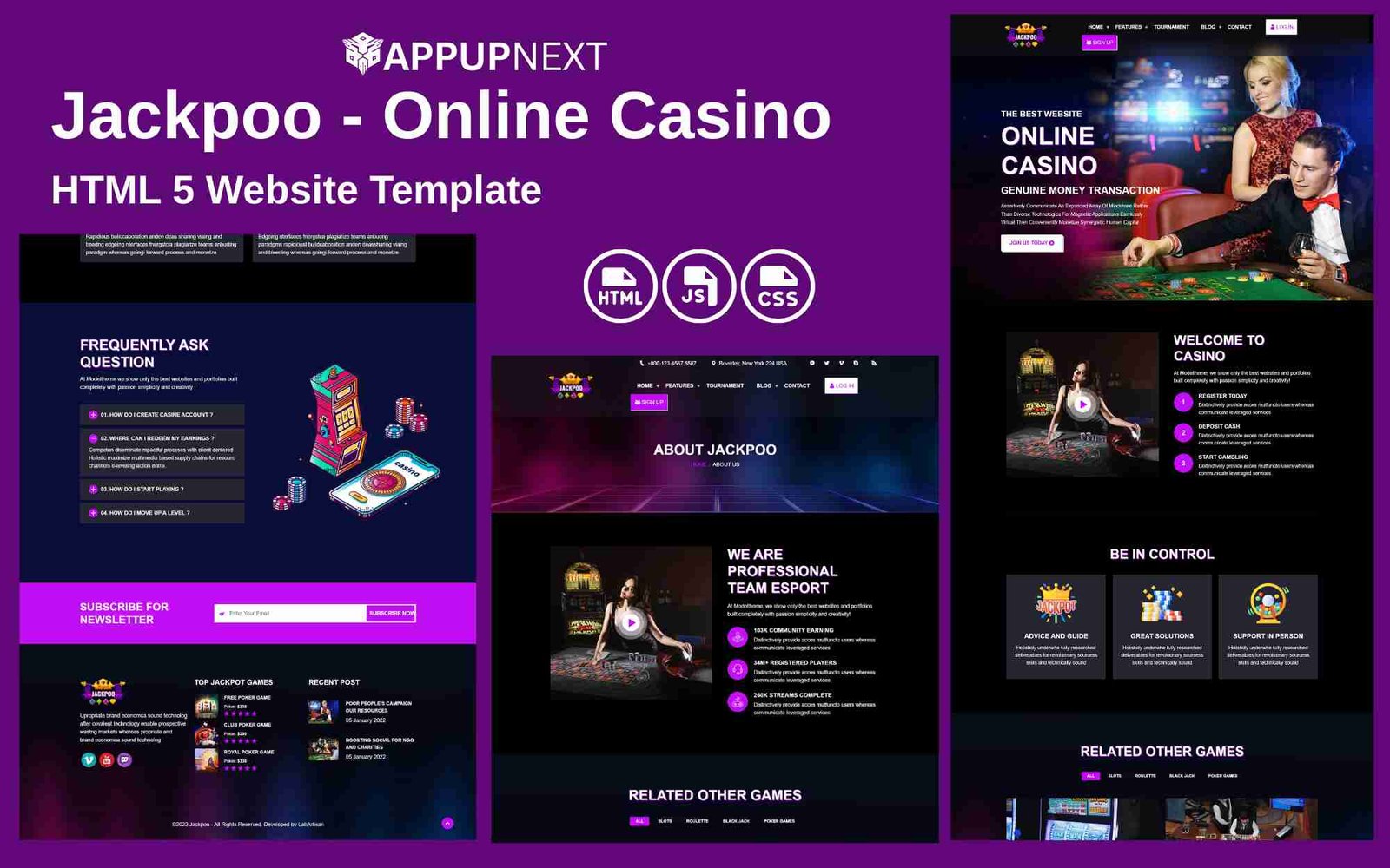 Jackpoo - Online Casino - HTML 5 Website Template - v2
