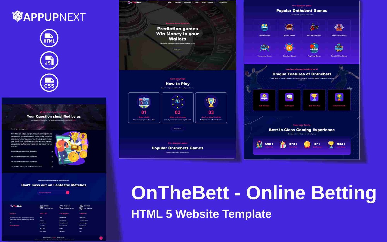 OnTheBett - Online Betting - HTML 5 Website Template - v2