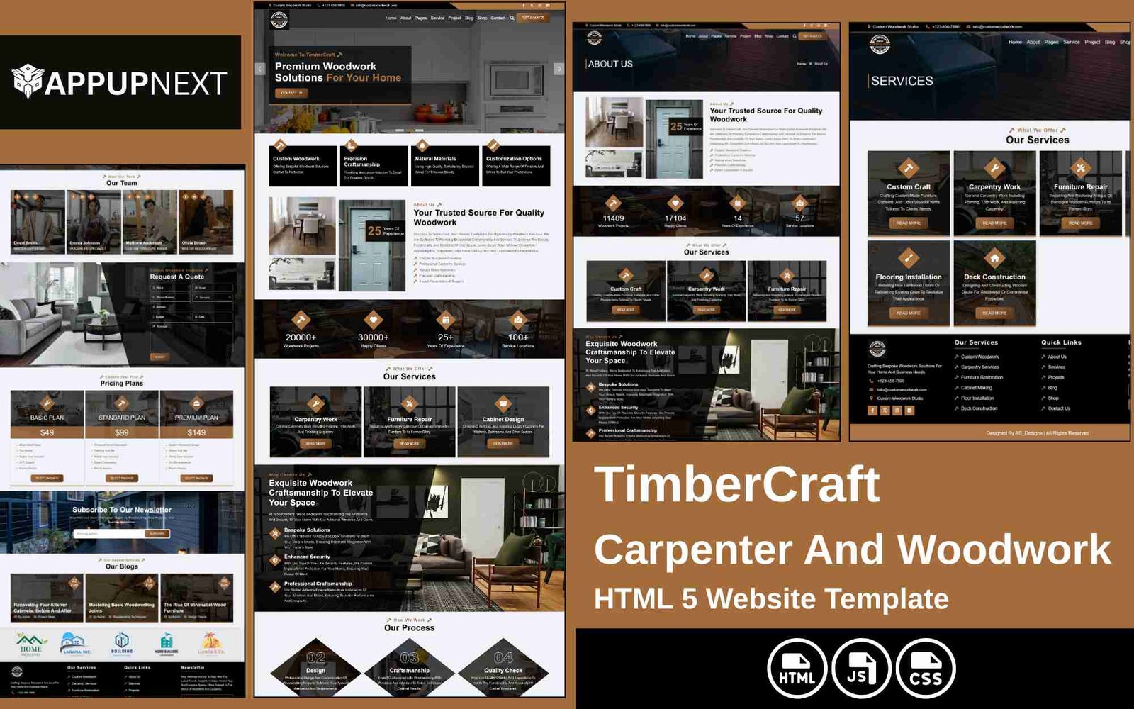 TimberCraft - Carpenter And Woodwork - HTML 5 Website Template