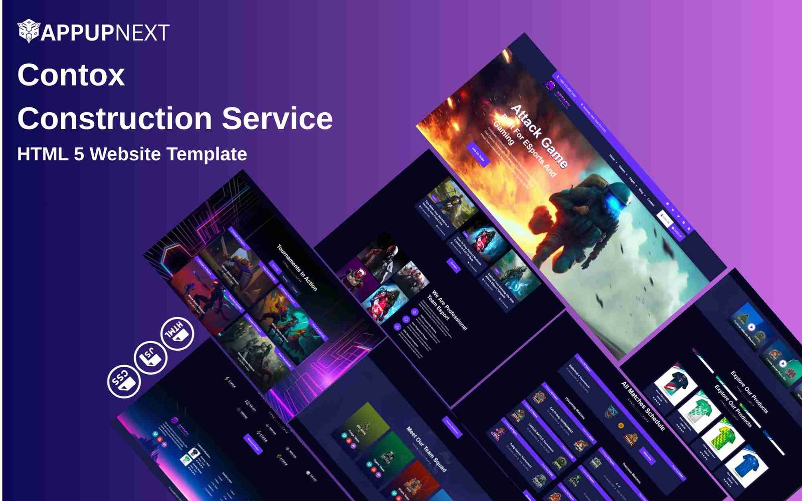 Attack -  Online Game - HTML 5 Website Template - v3