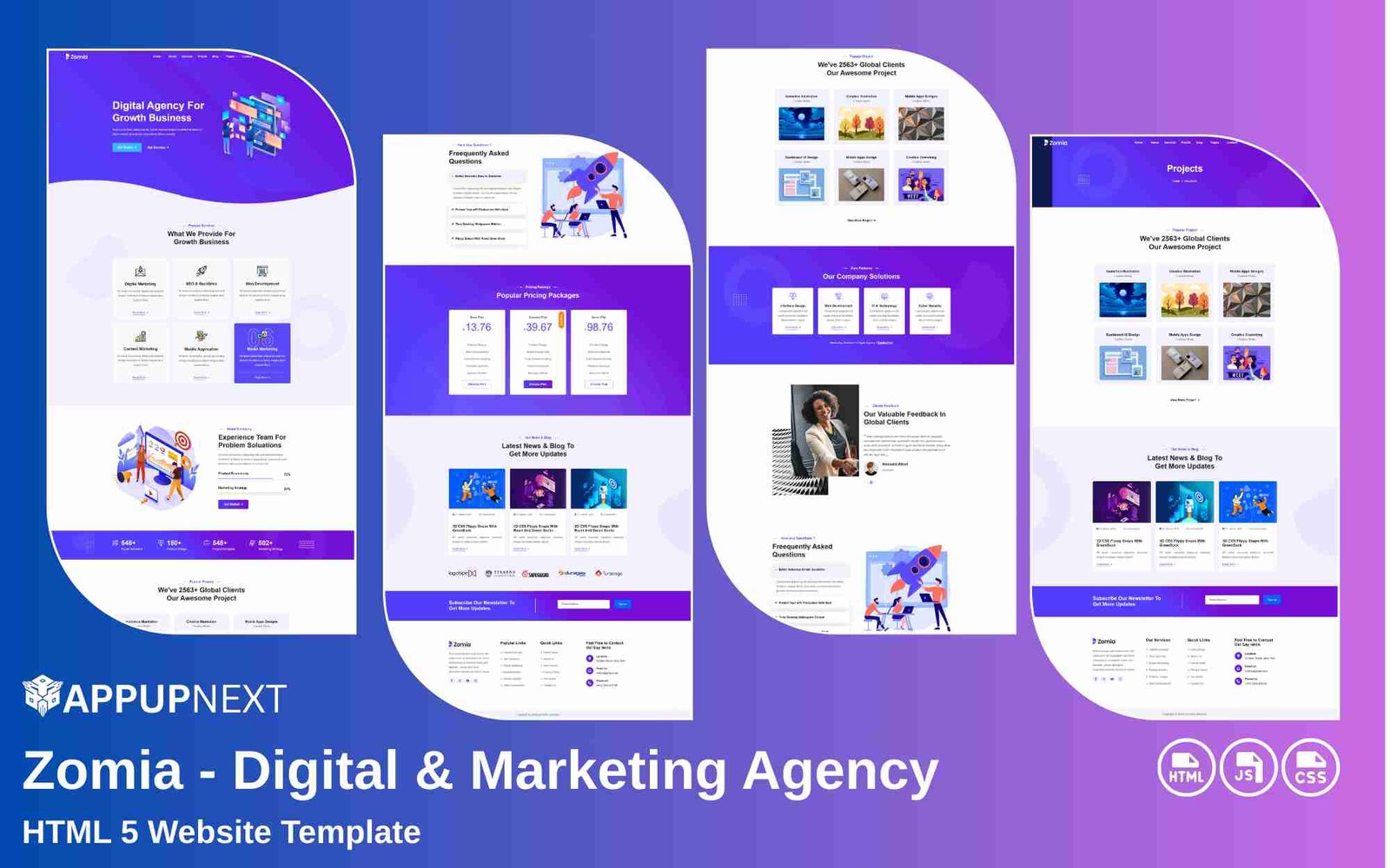 Zomia - Digital Agency & Marketing Agency - HTML 5 Website Template