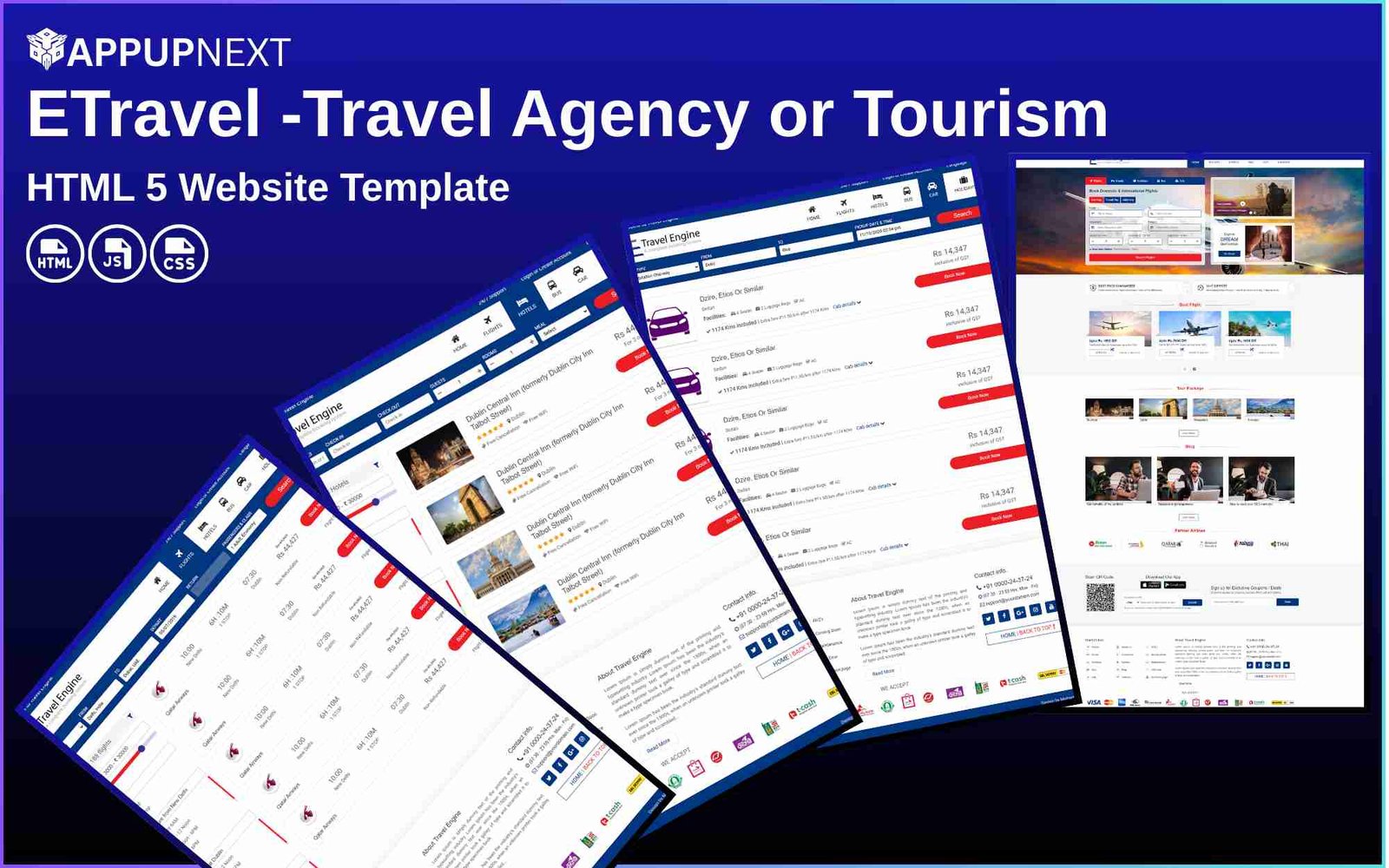 ETravel -Travel Agency or Tourism - HTML 5 Website Template - v2