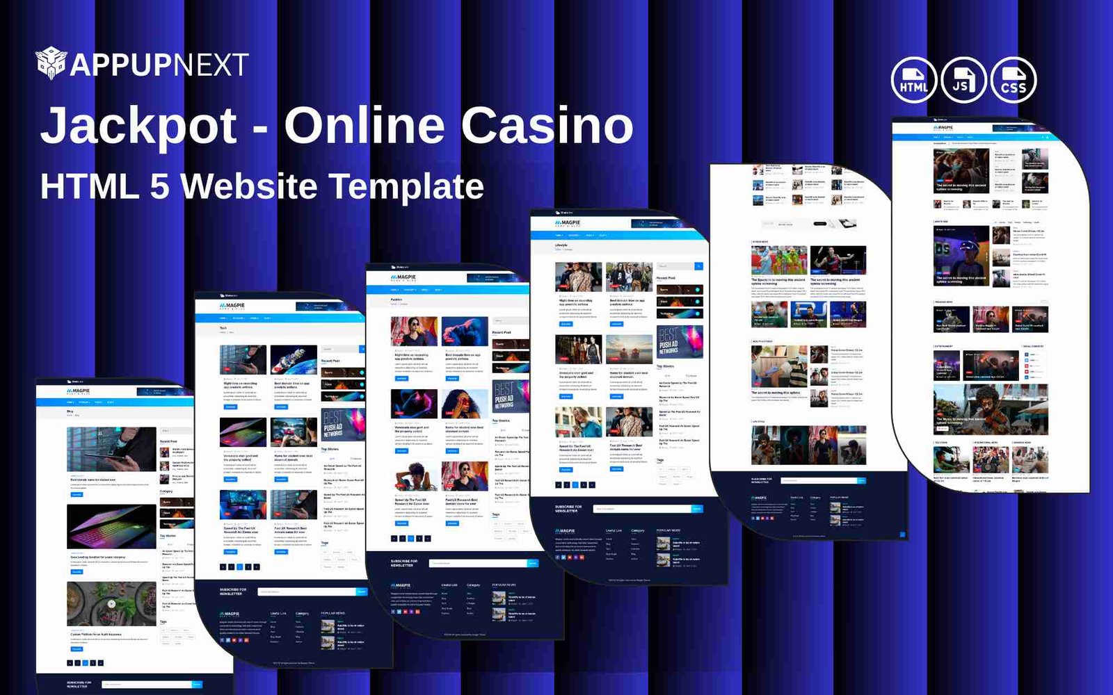 Jackpot - Online Casino - HTML 5 Website Template