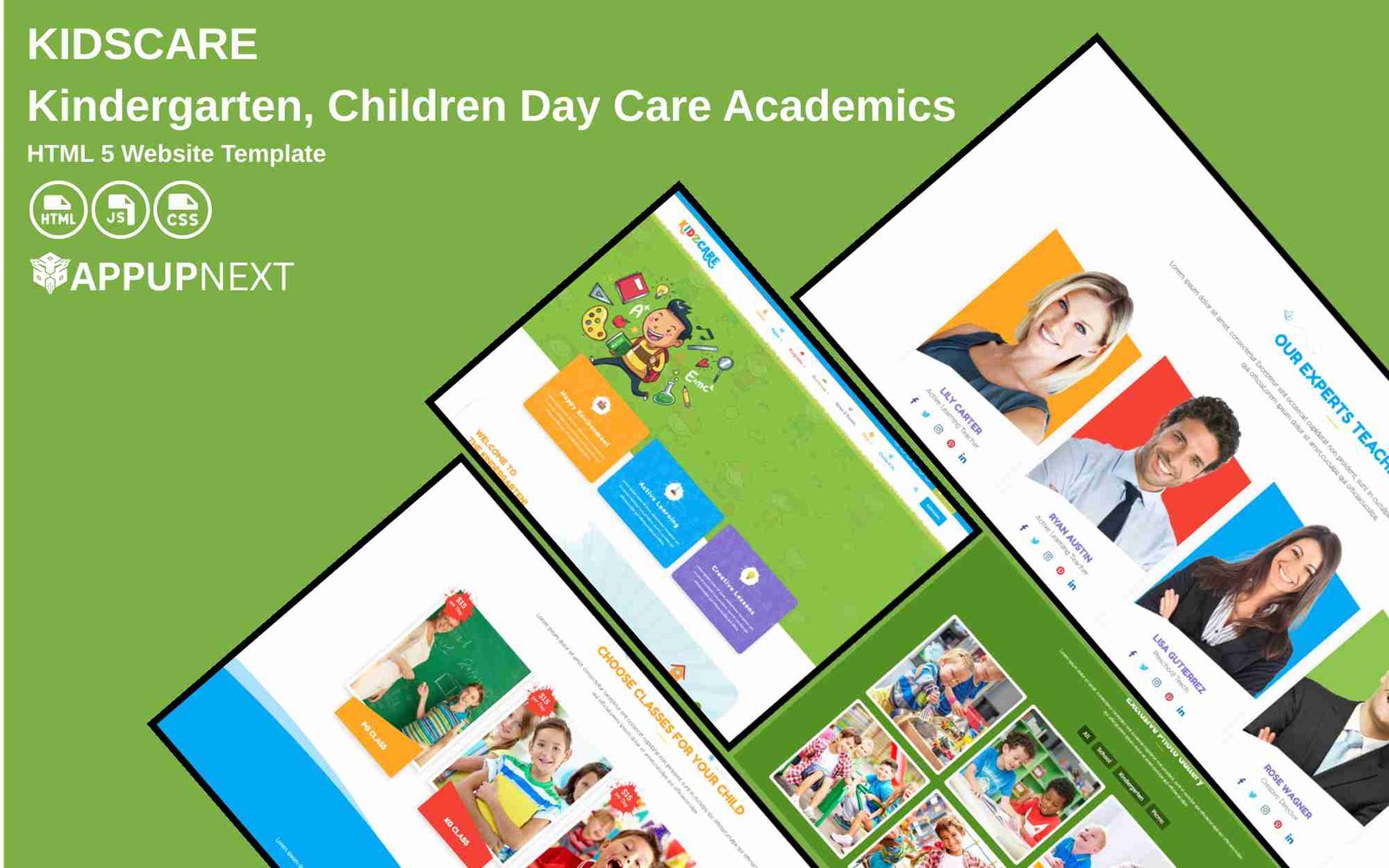 KIDSCARE - Kindergarten, Children Day Care Academics  - HTML 5 Website Template - v3