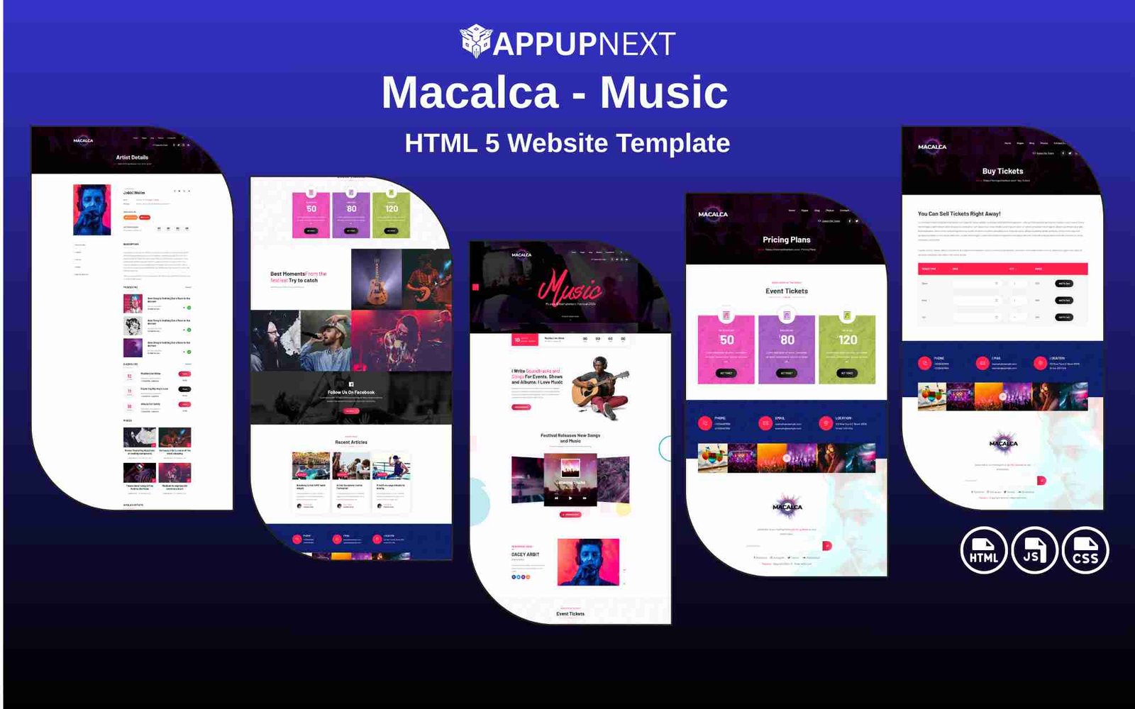 Macalca - Music - HTML 5 Website Template