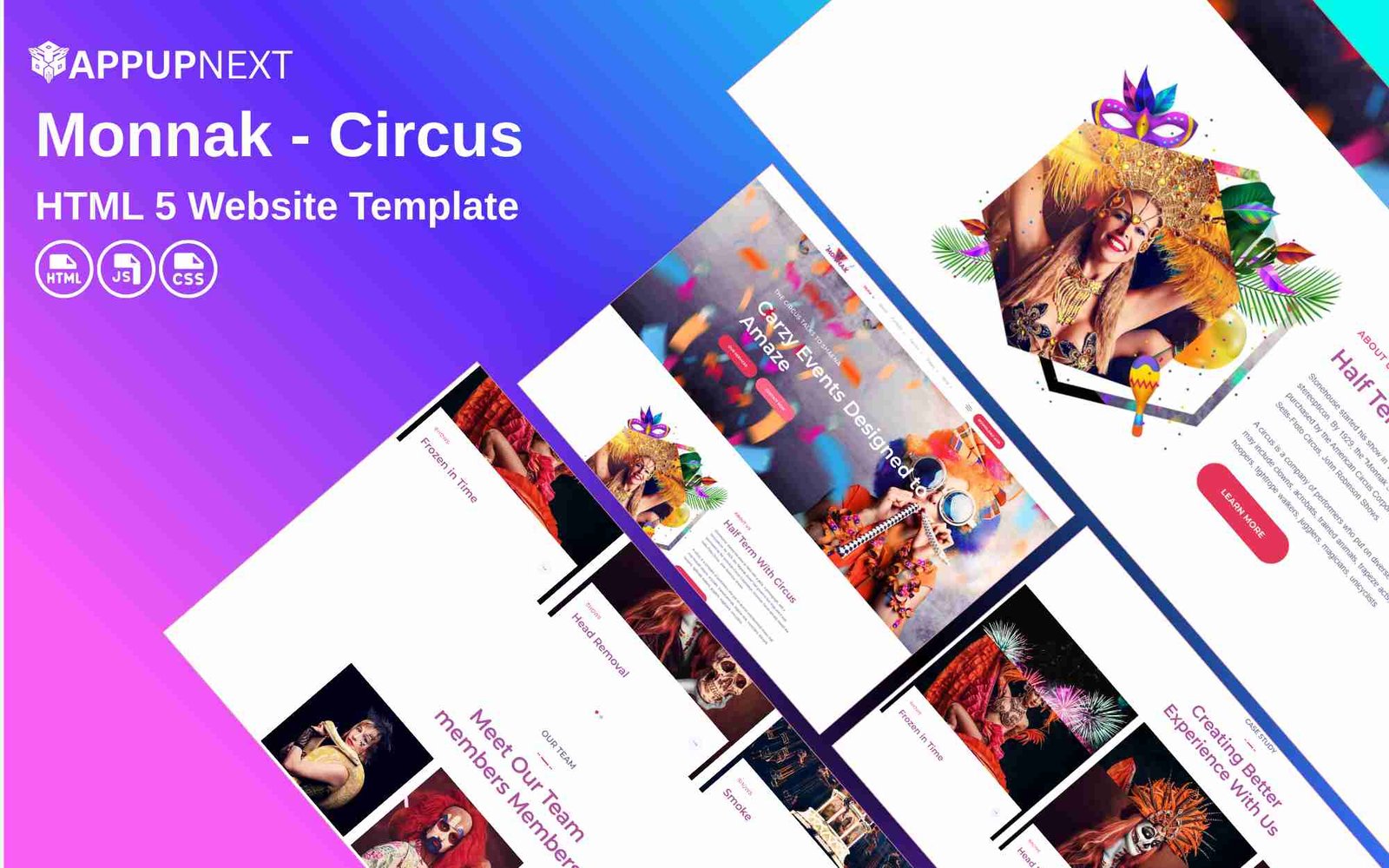Monnak - Circus - HTML 5 Website Template  - v2