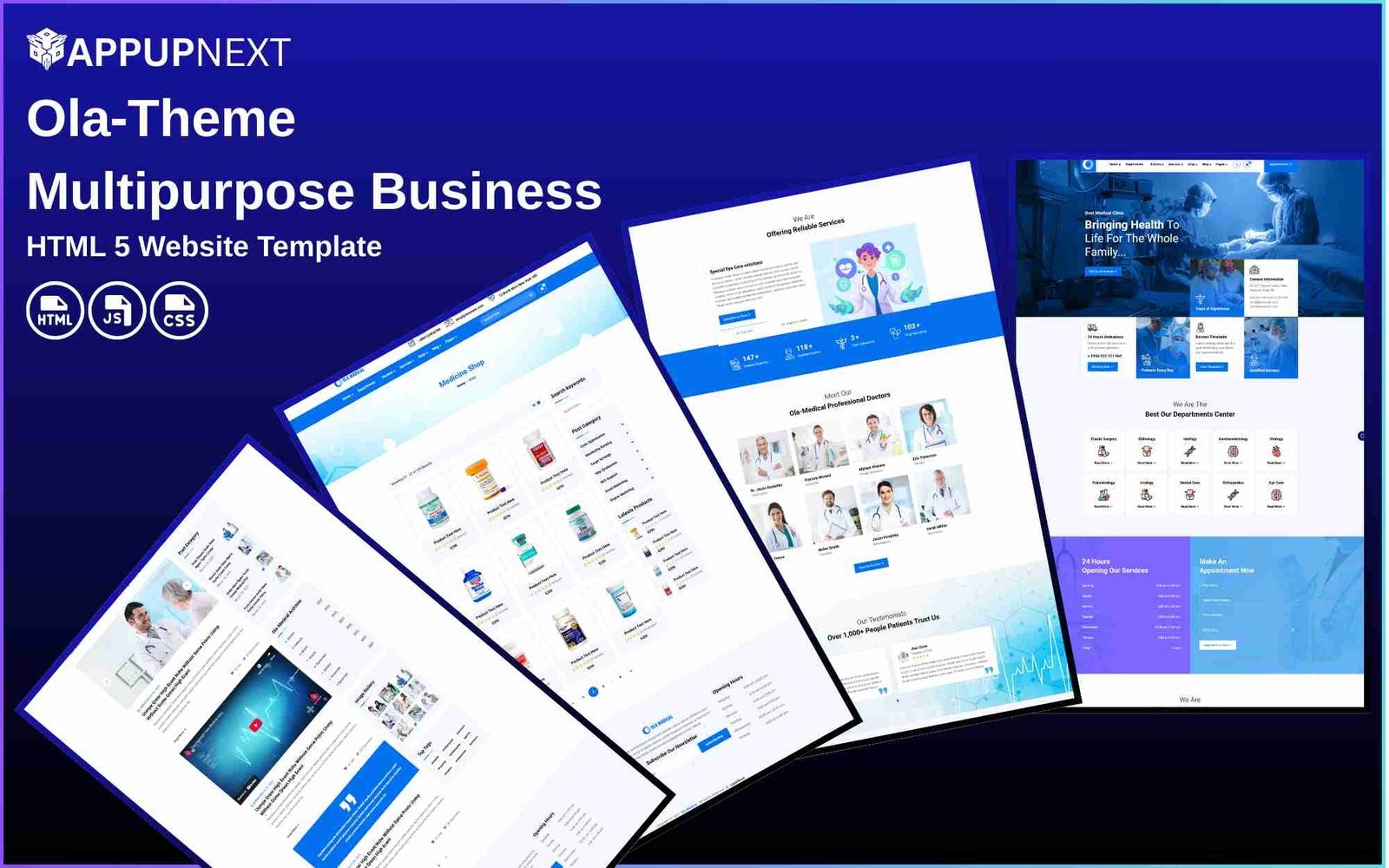 Ola‑Theme - Multipurpose Business - HTML 5 Website Template - v4