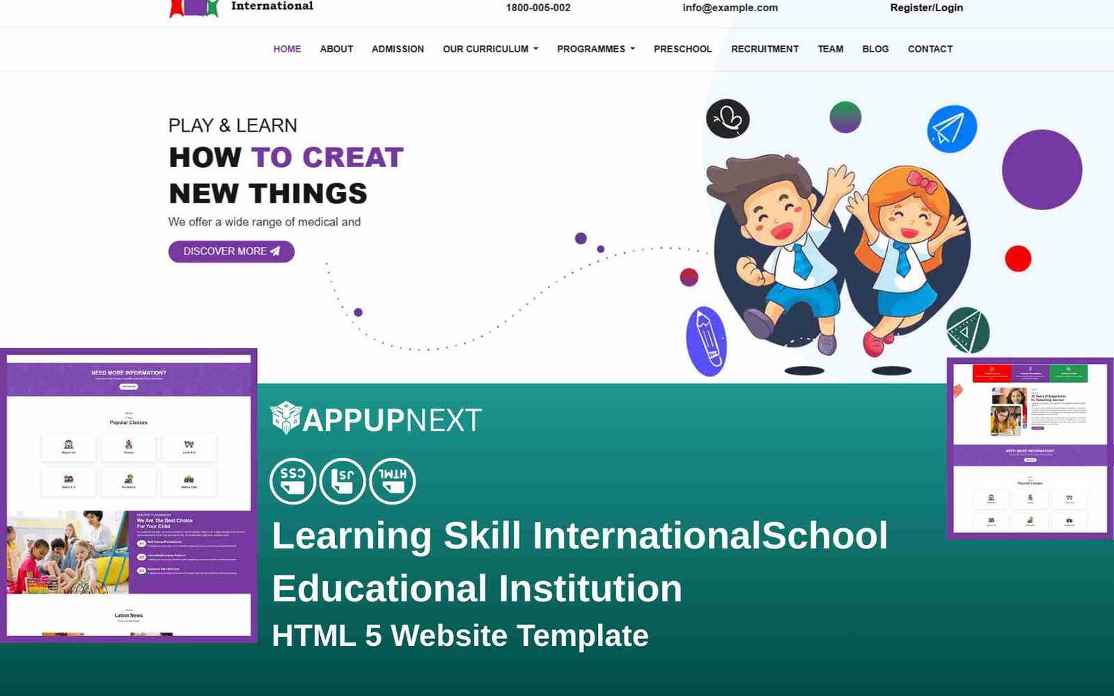 Learning Skill International -School Educational Institution - HTML 5 Website Template