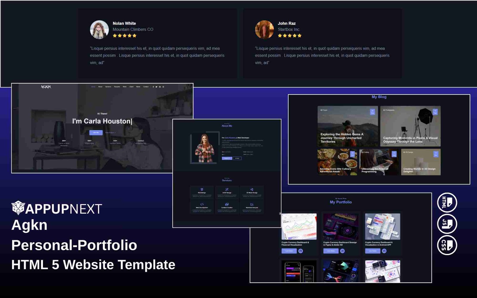Agkn -Personal‑Portfolio - HTML 5 Website Template - v5