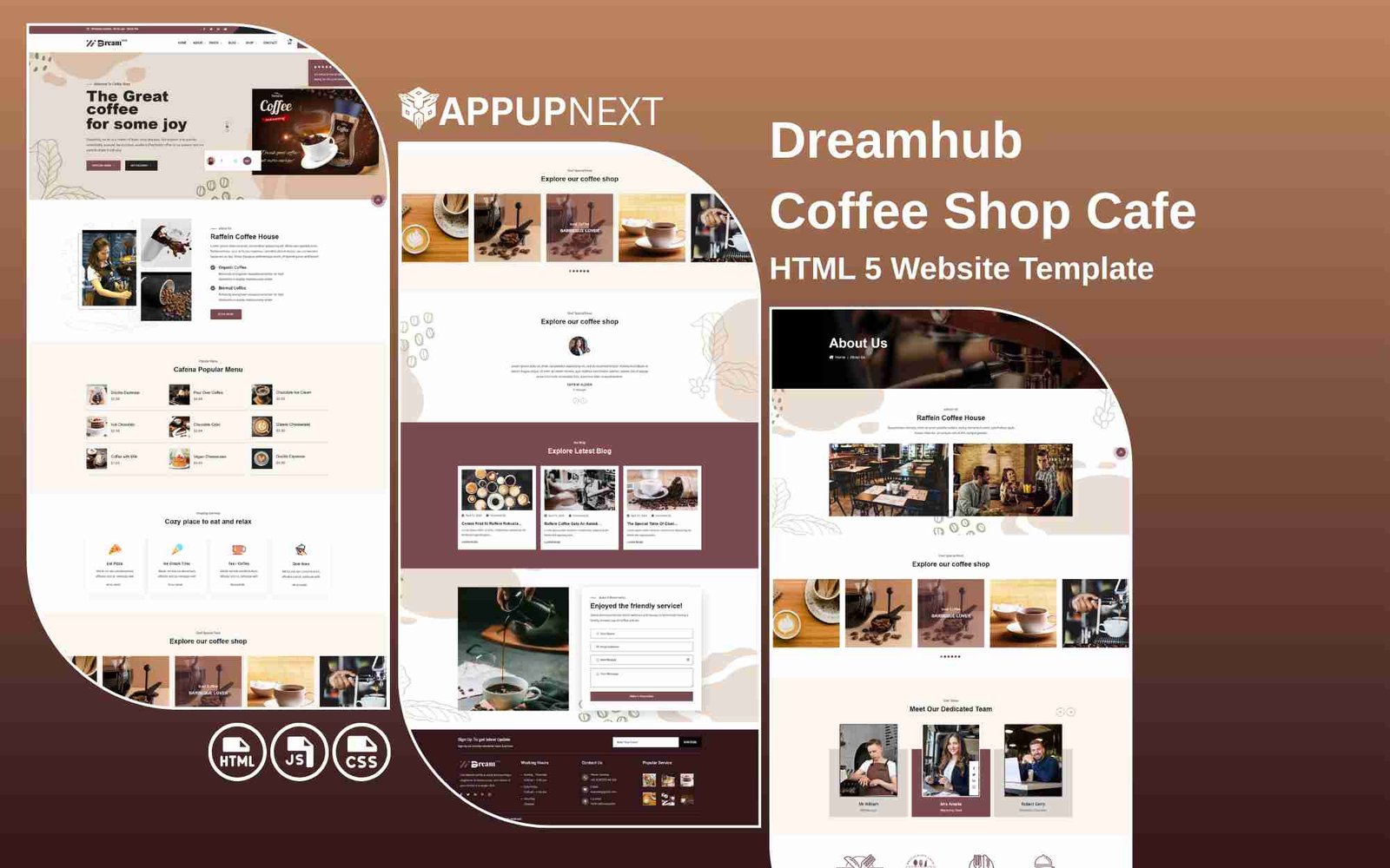 Dreamhub - Coffee Shop Cafe - HTML 5 Website Template
