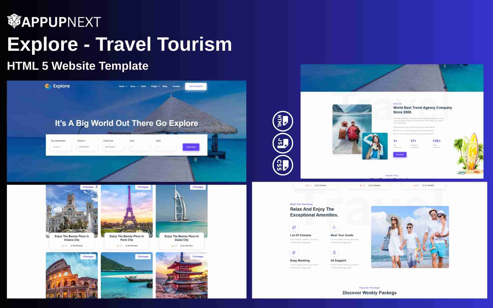 Explore  - Travel Tourism - HTML 5 Website Template -v2