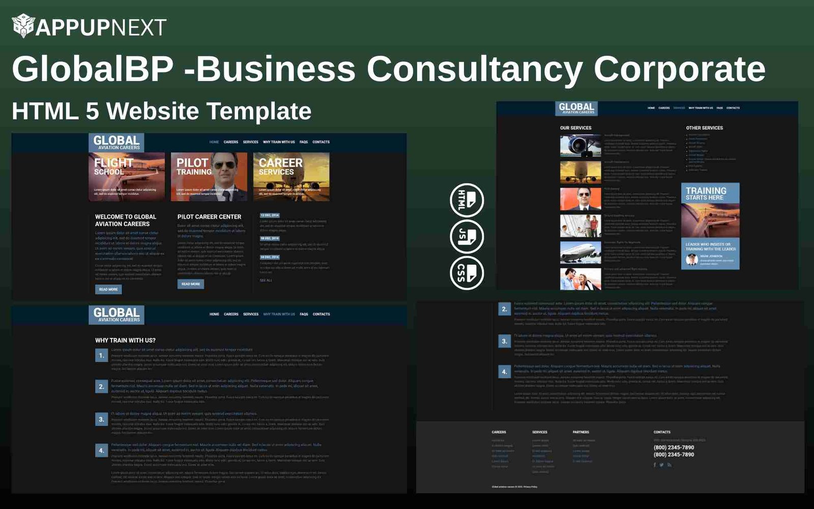 GlobalBP -Business Consultancy Corporate - HTML 5 Website Template