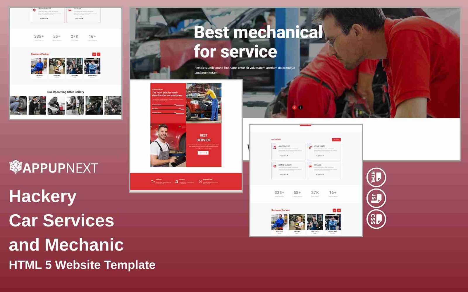 Hackery - Car Services and Mechanic - HTML 5 Website Template - v4