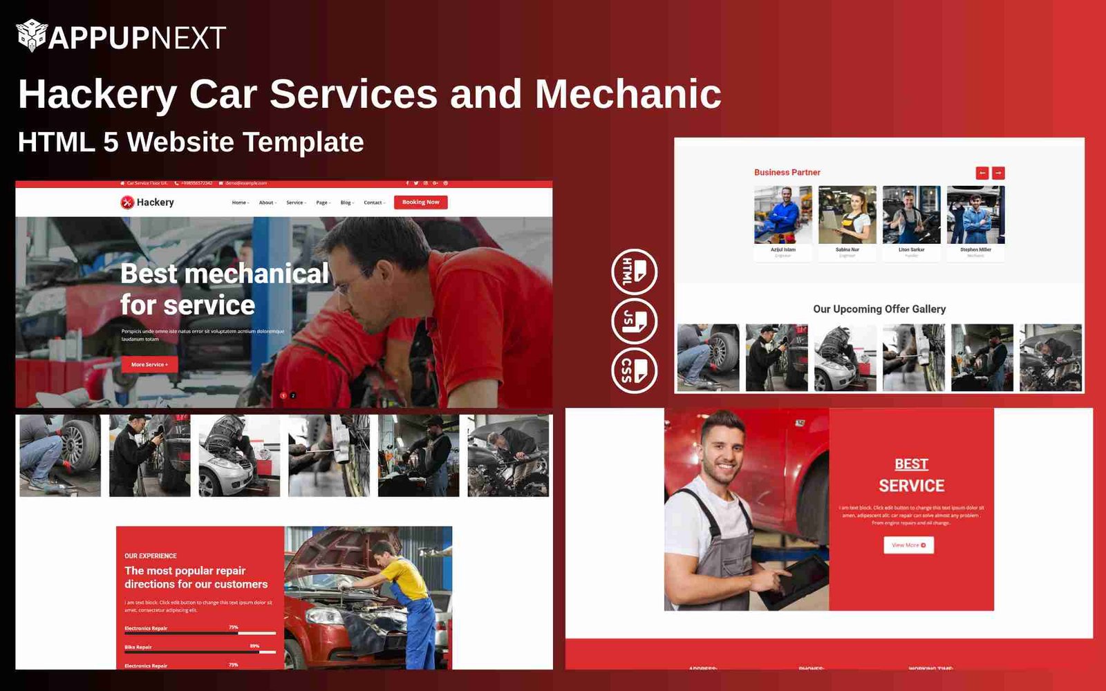 Hackery - Car Services and Mechanic - HTML 5 Website Template - v5