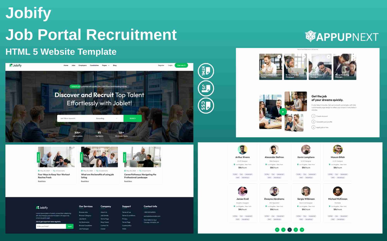 Jobify -Job Portal Recruitment - HTML 5 Website Template