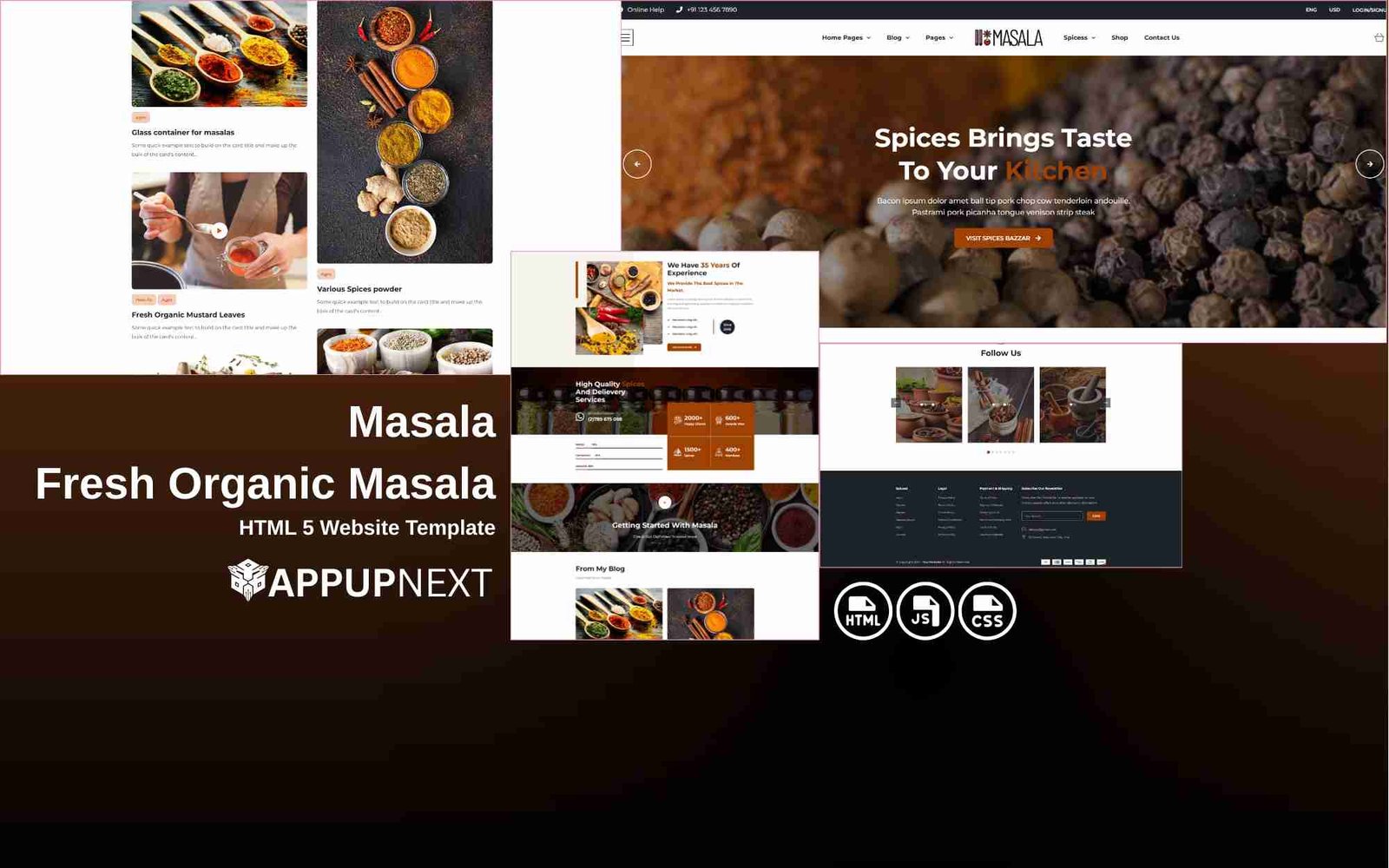 Masala - Fresh Organic Masala - HTML 5 Website Template  - v1