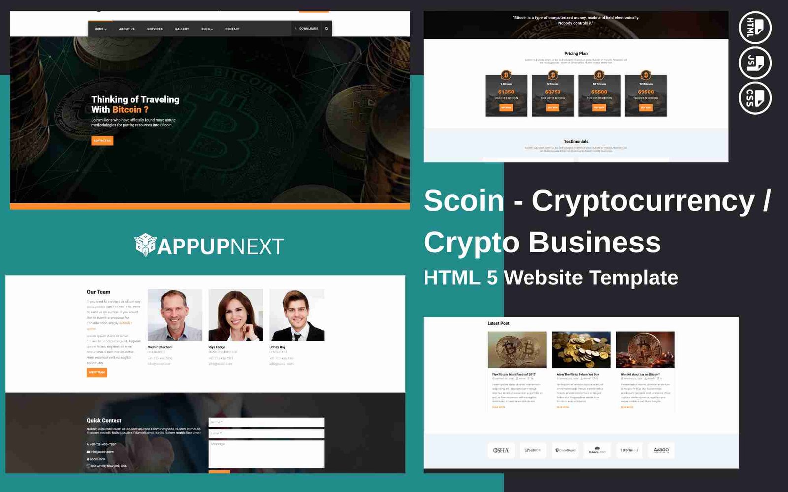 Scoin - Cryptocurrency / Crypto Business - HTML 5 Website Template