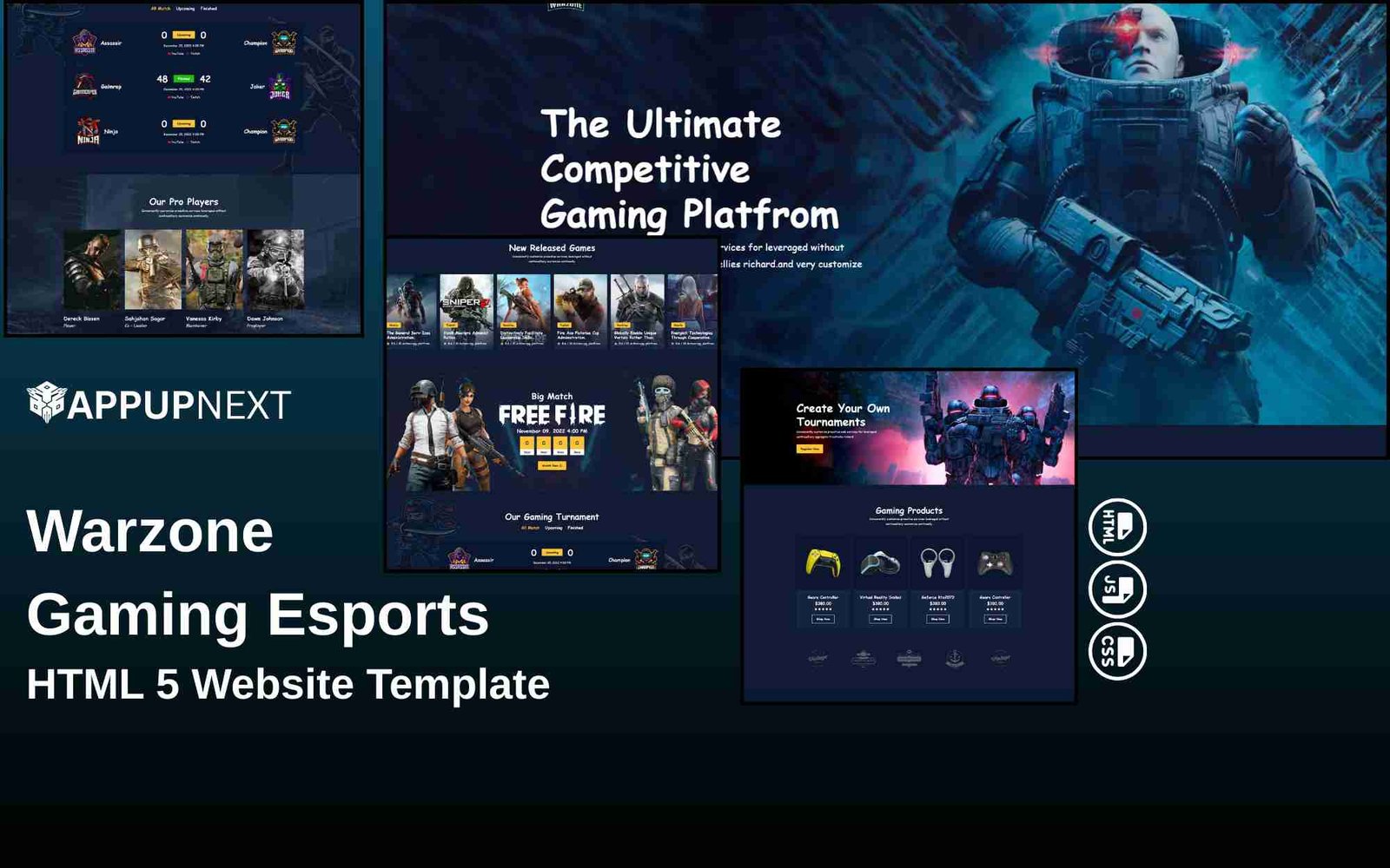 Warzone - Gaming Esports - HTML 5 Website Template - v1