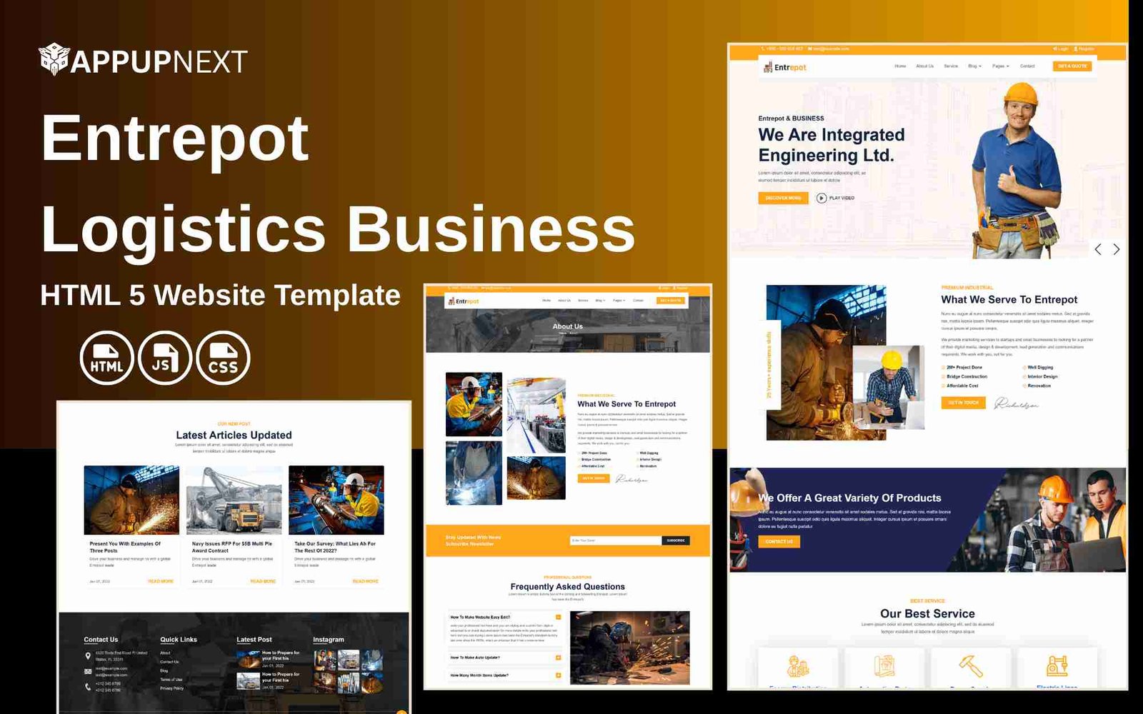 Entrepot -Logistics Business - HTML 5 Website Template